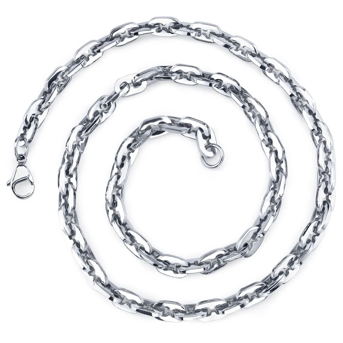 20 Inch Stainless Steel Fancy Link Chain Necklace