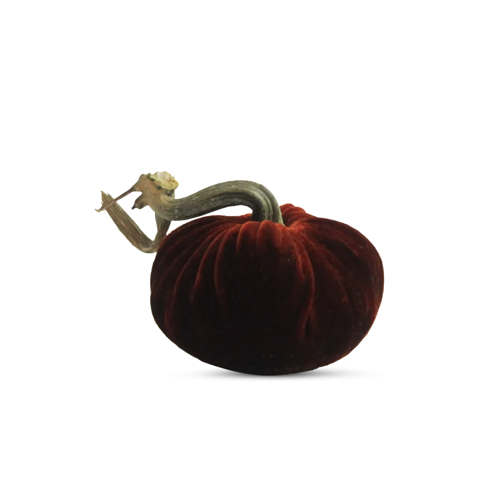 3" Velvet Pumpkin