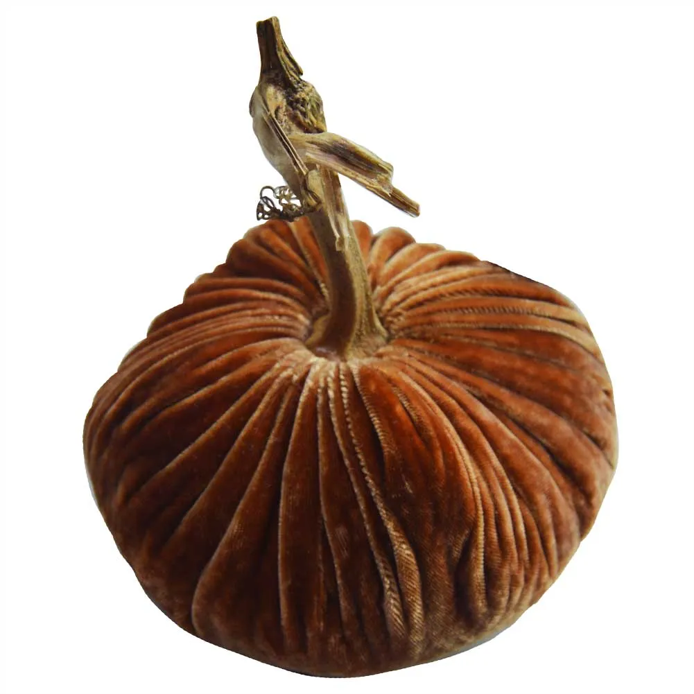 3" Velvet Pumpkin