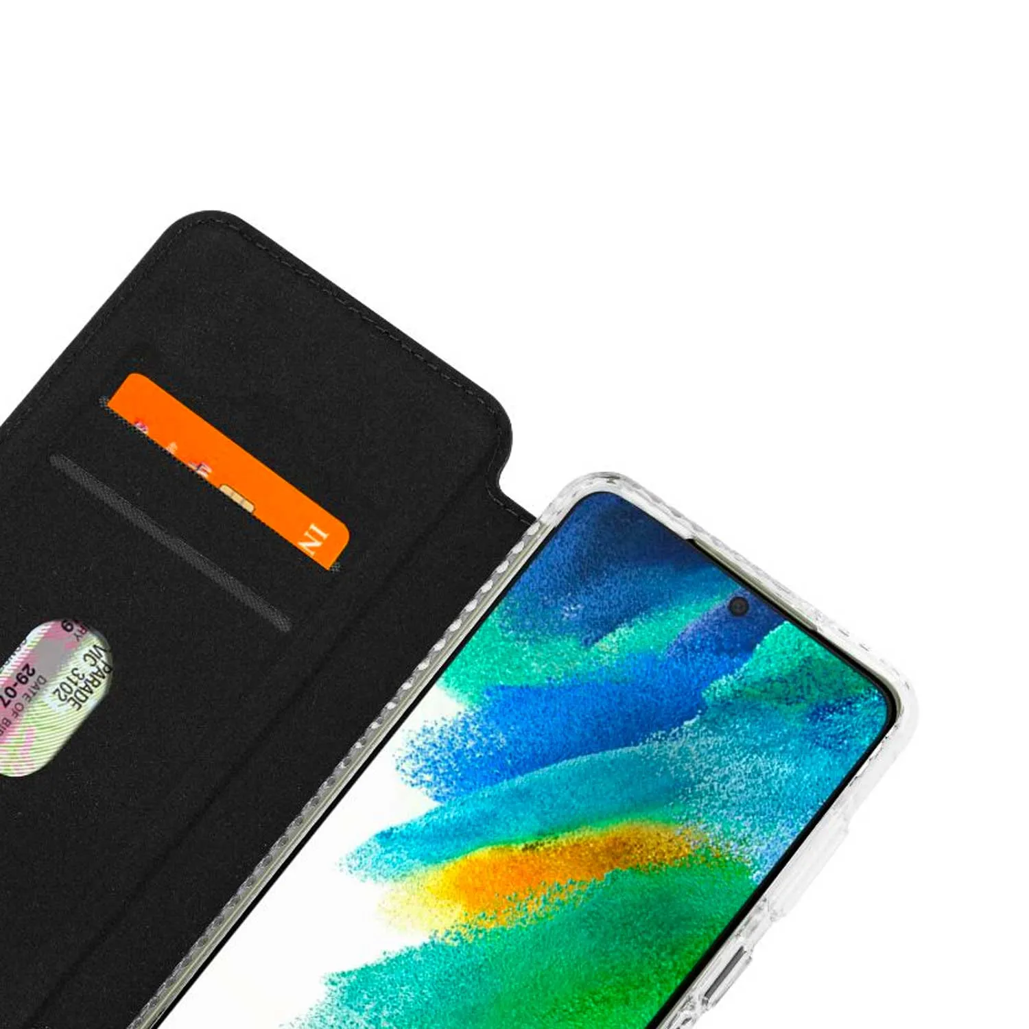 3sixT Samsung Galaxy S21 FE 5G Case SlimFolio Card Wallet Rugged Black