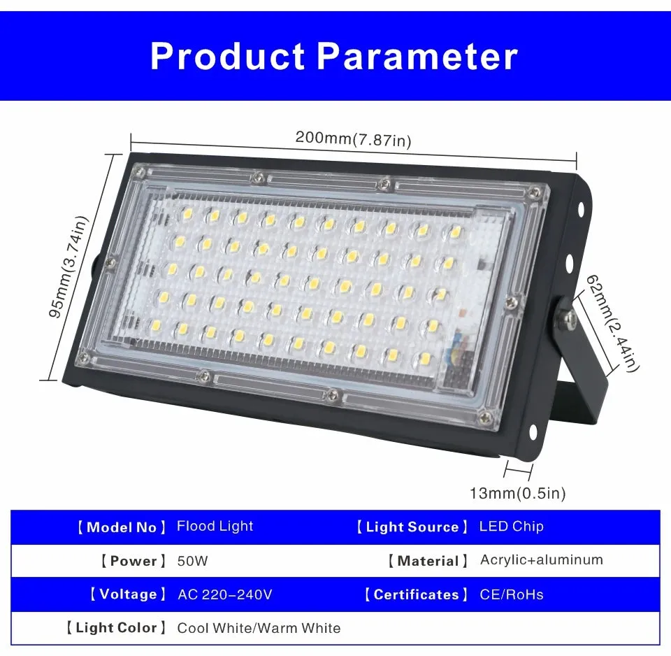 50W LED Super Bright Flood Light