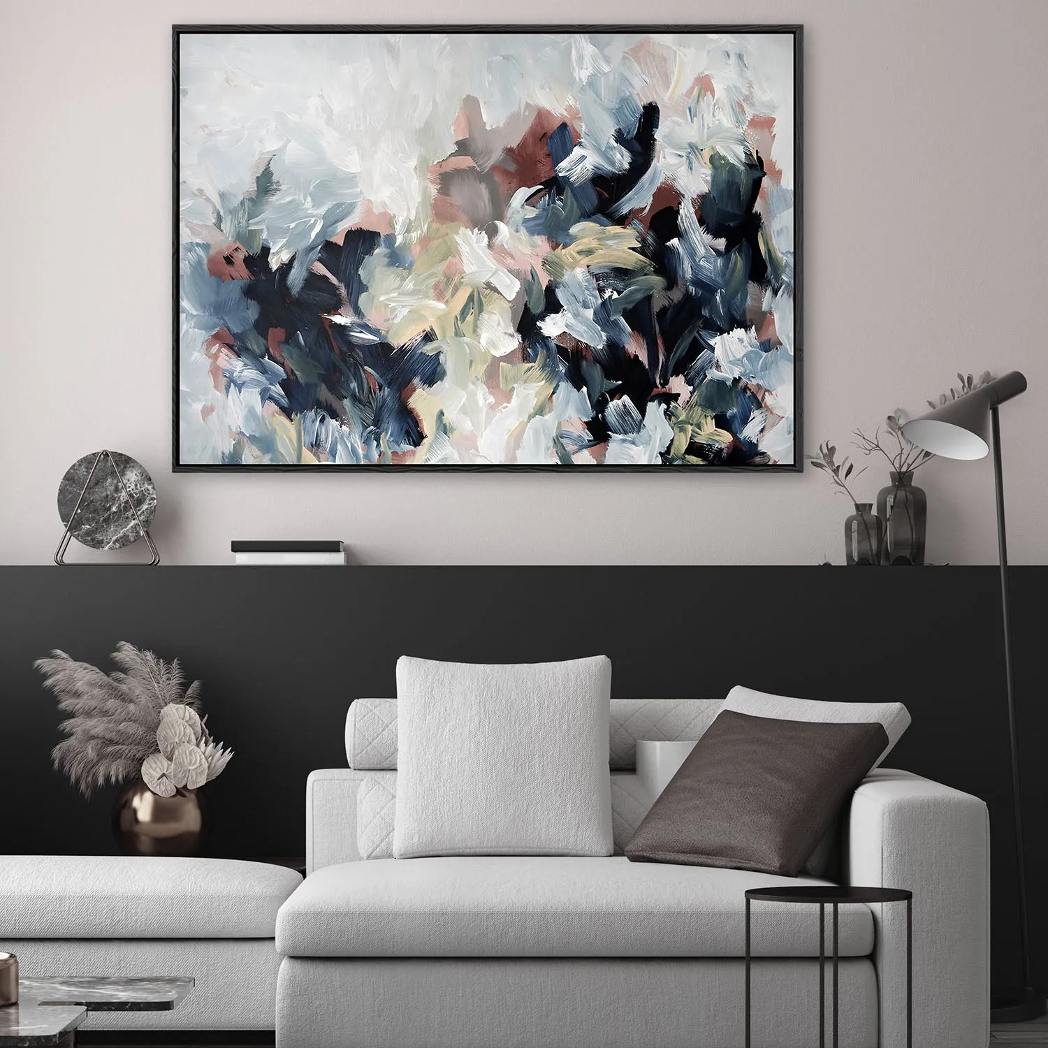 Abstract 449 Framed Canvas