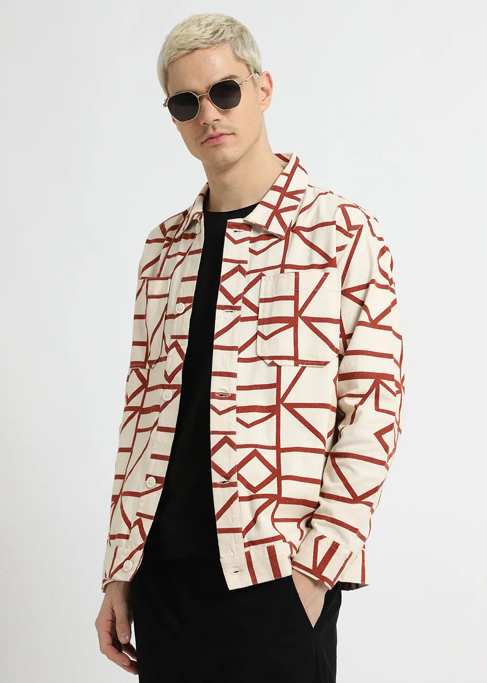 Abstract Print Summer Jacket