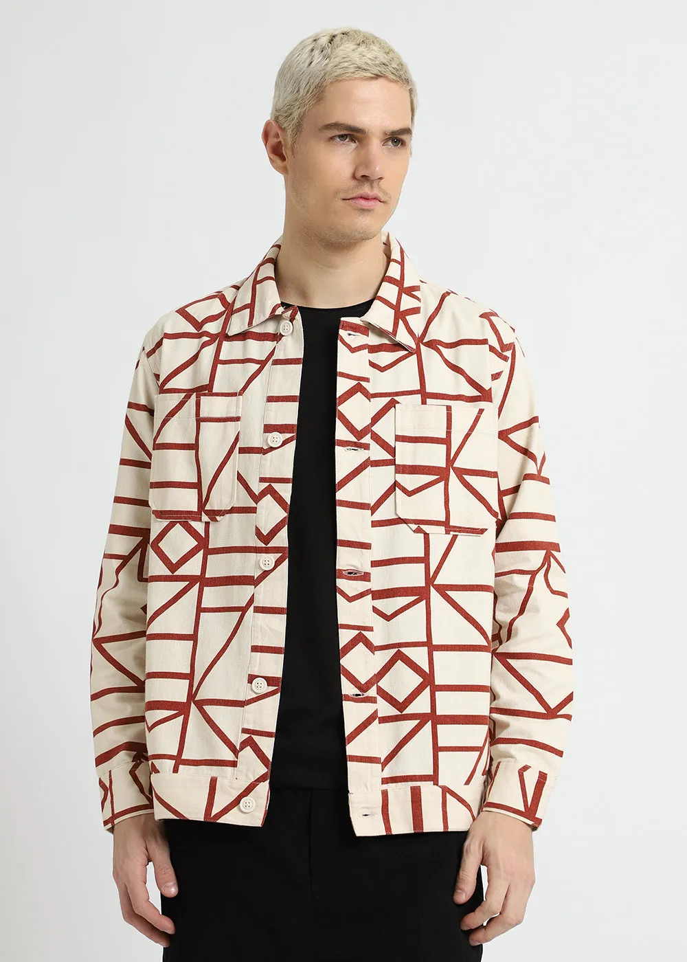 Abstract Print Summer Jacket