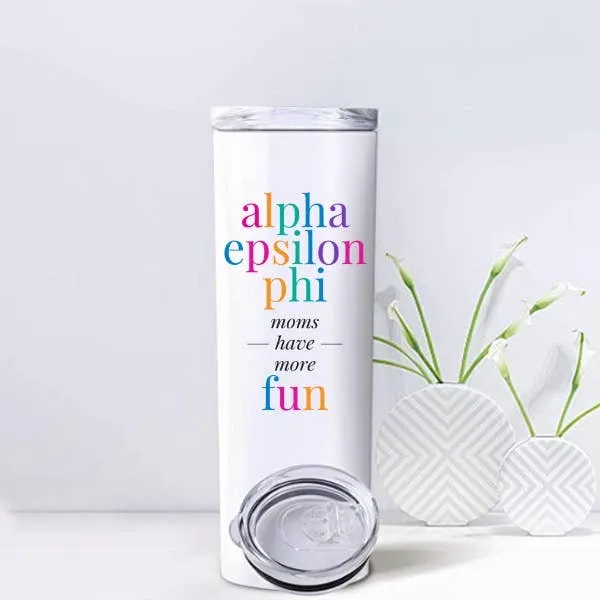 AEPhi - Sorority Mom Tumblers - More Fun Bright