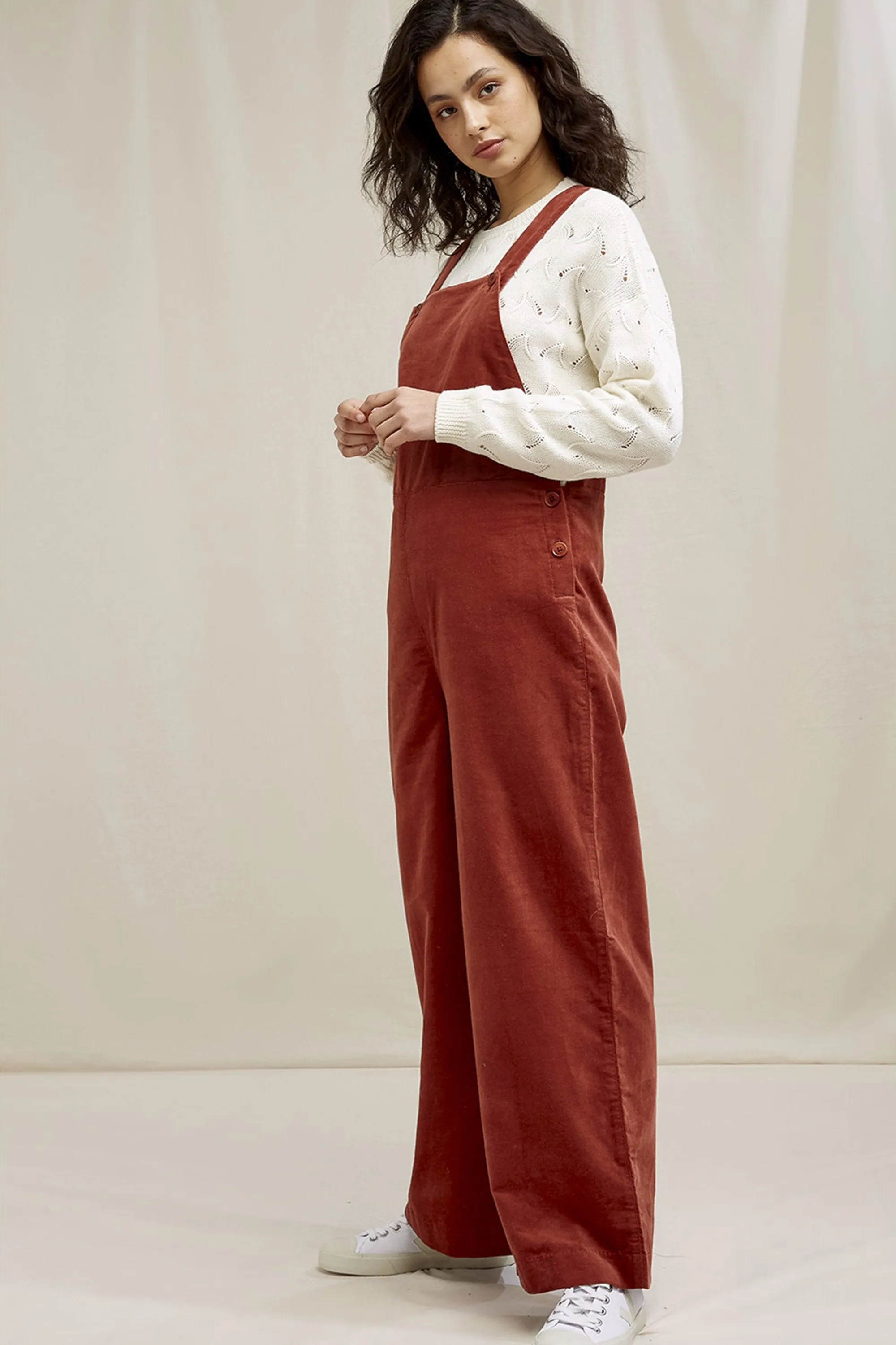 ali velvet dungarees cinnamon