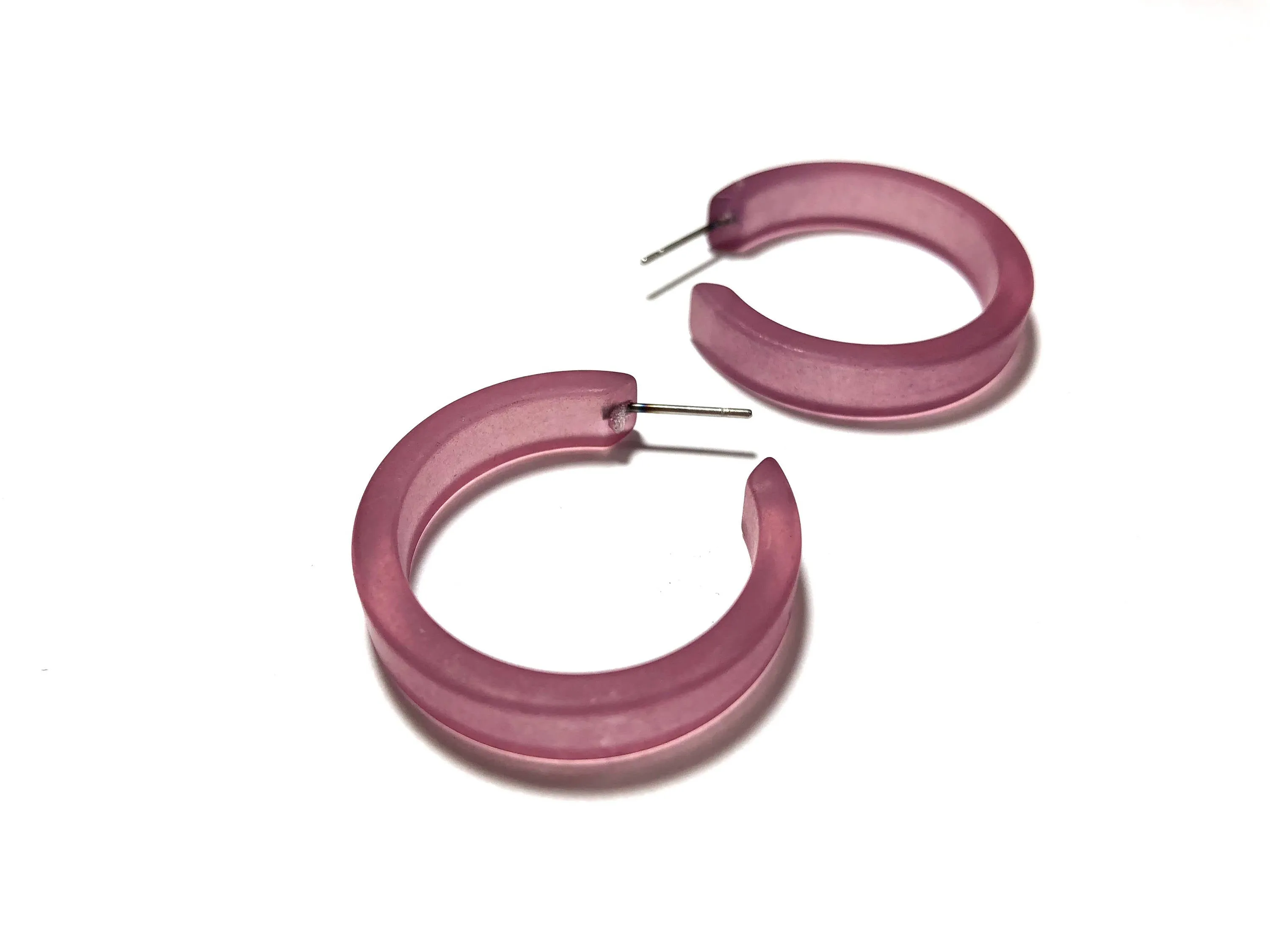 Amethyst Purple Small Classic Hoops