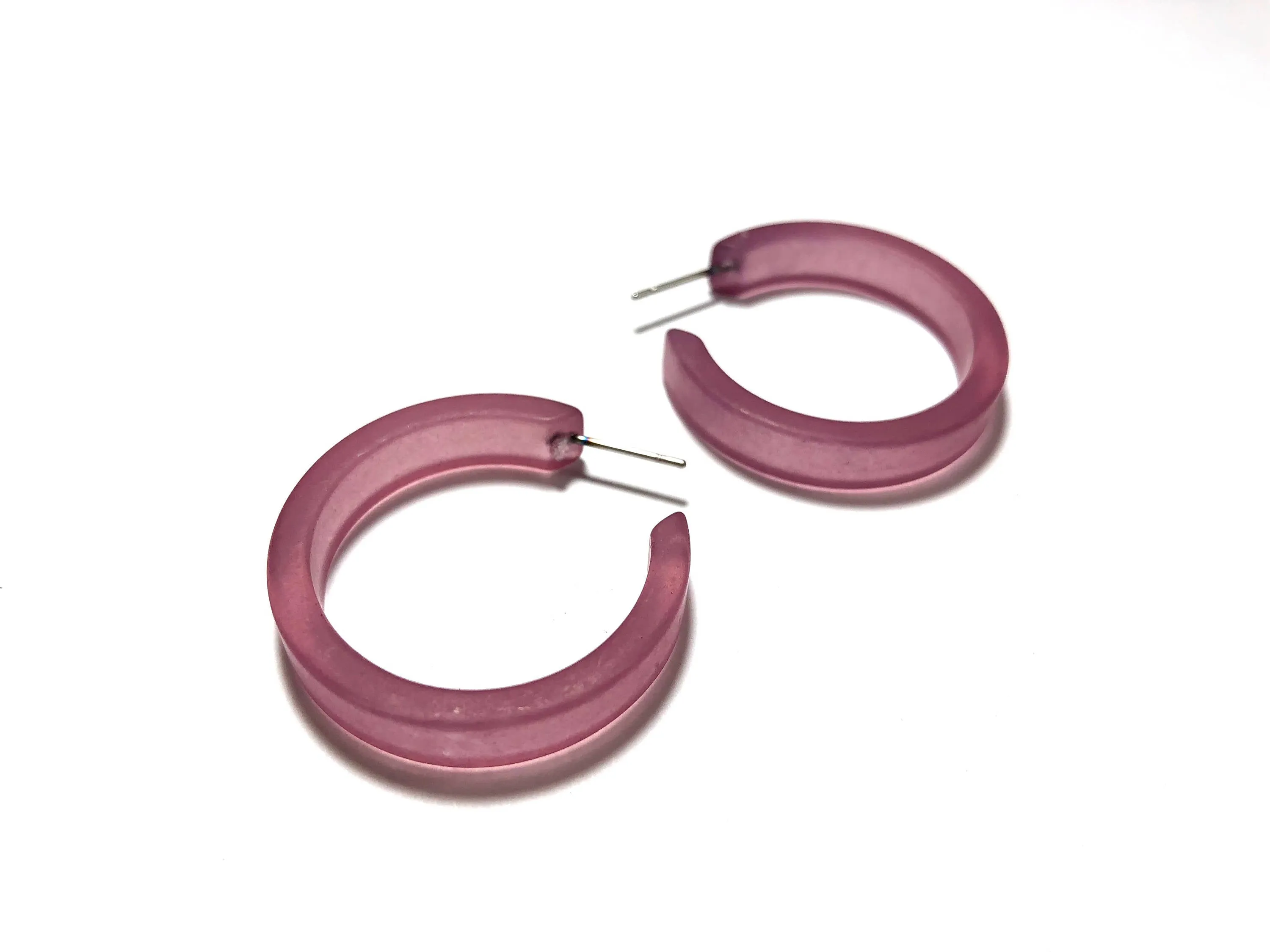 Amethyst Purple Small Classic Hoops