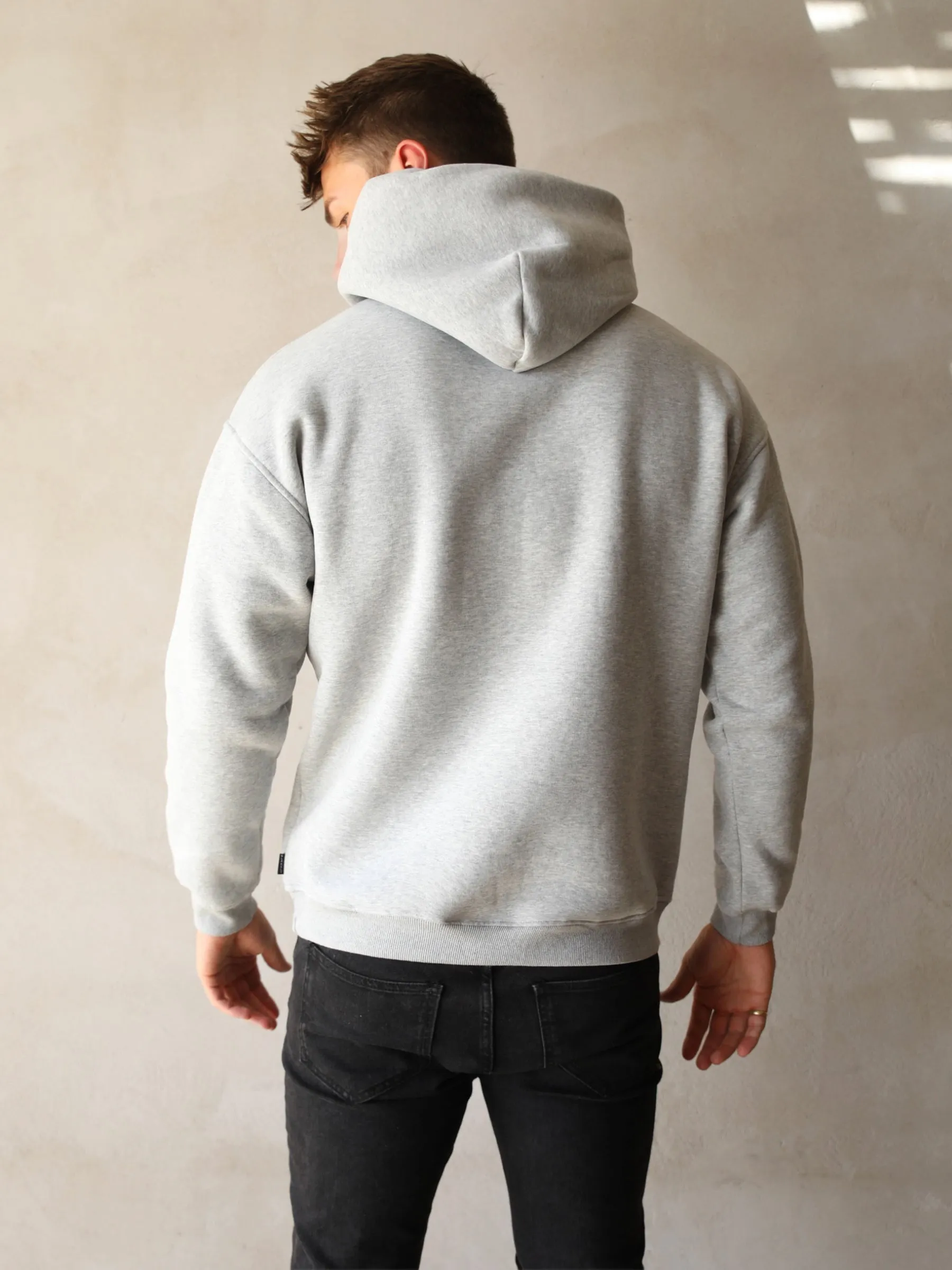 Anchor Relaxed Hoodie - Marl Grey