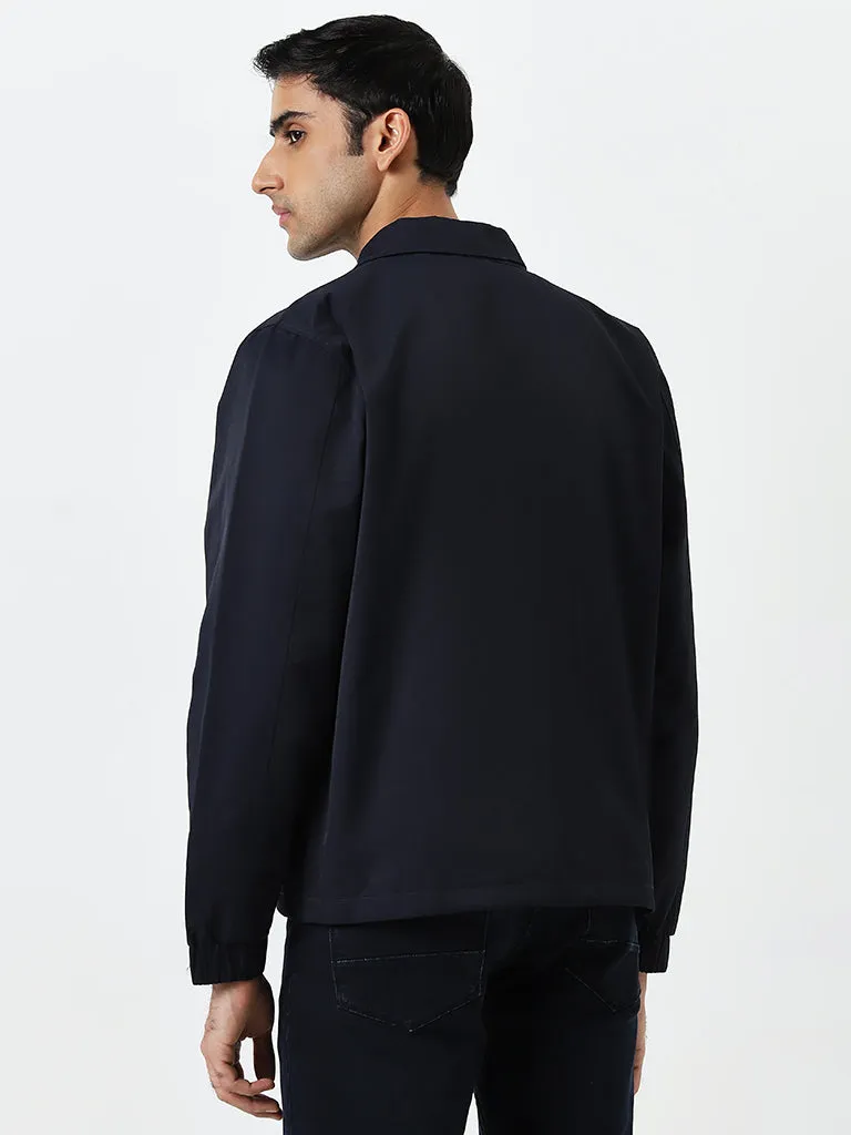 Ascot Navy Cargo-Style Relaxed-Fit Jacket