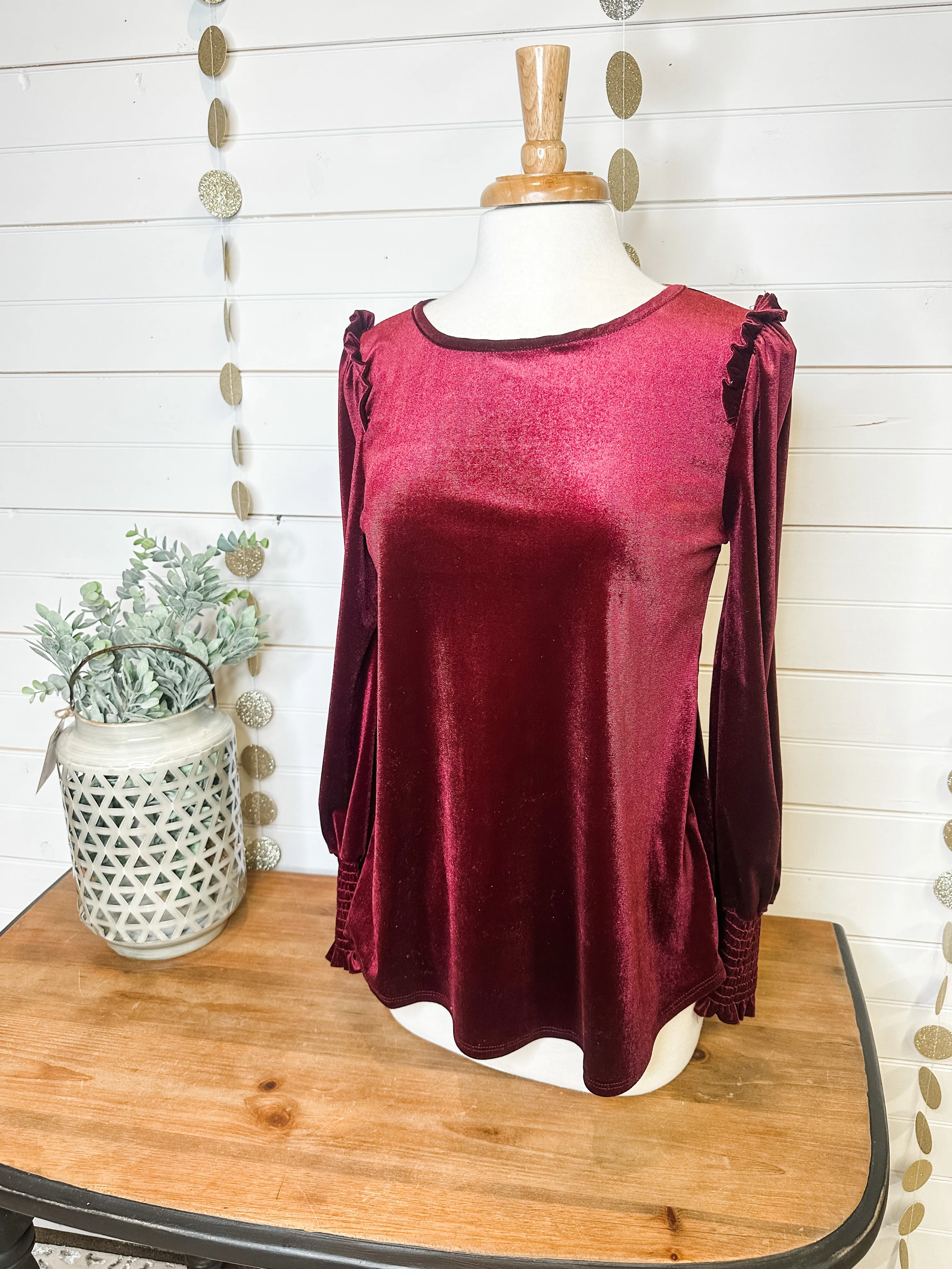 Asking Again Velvet Top