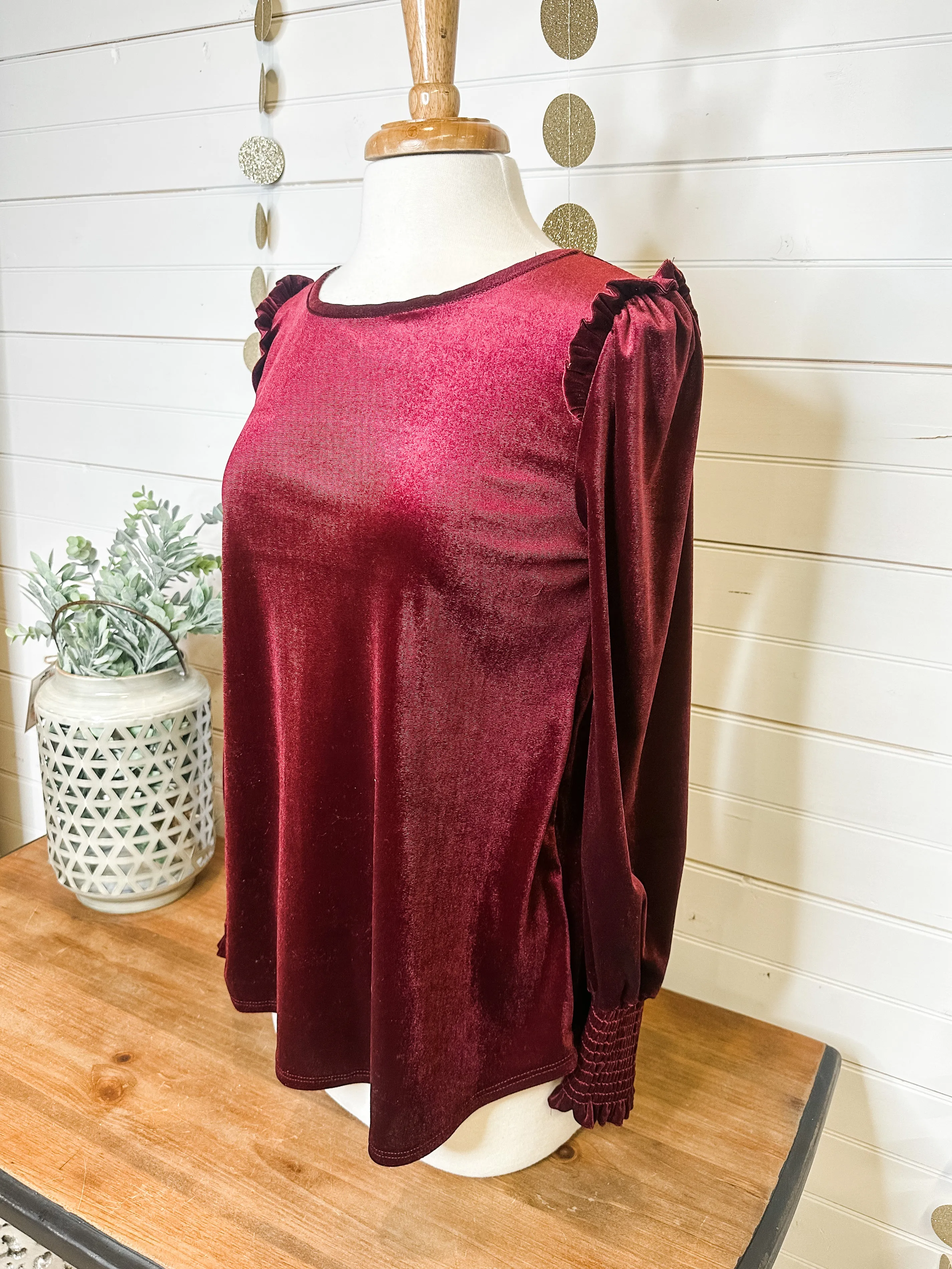 Asking Again Velvet Top