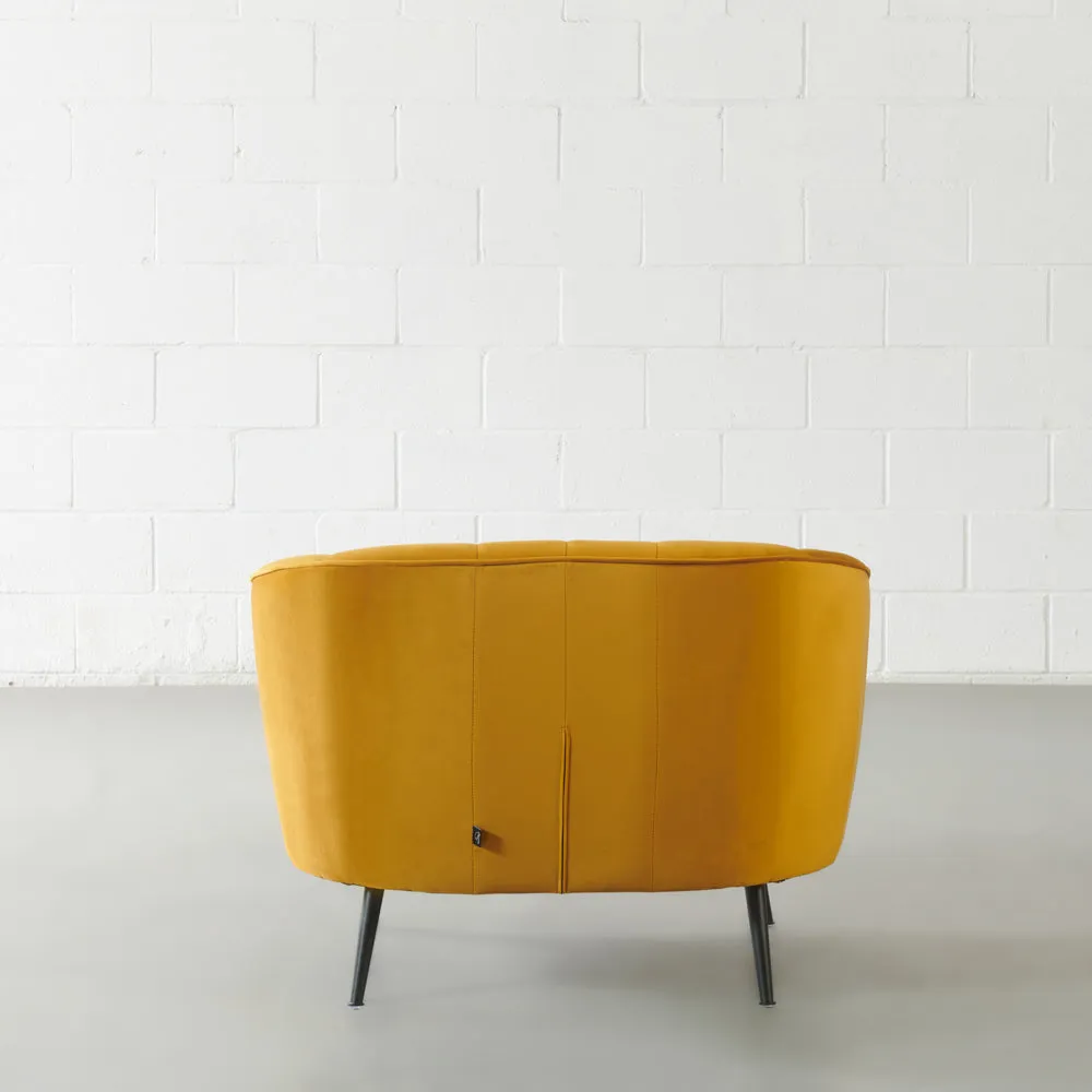 AUDREY - Mustard Velvet Lounge Chair