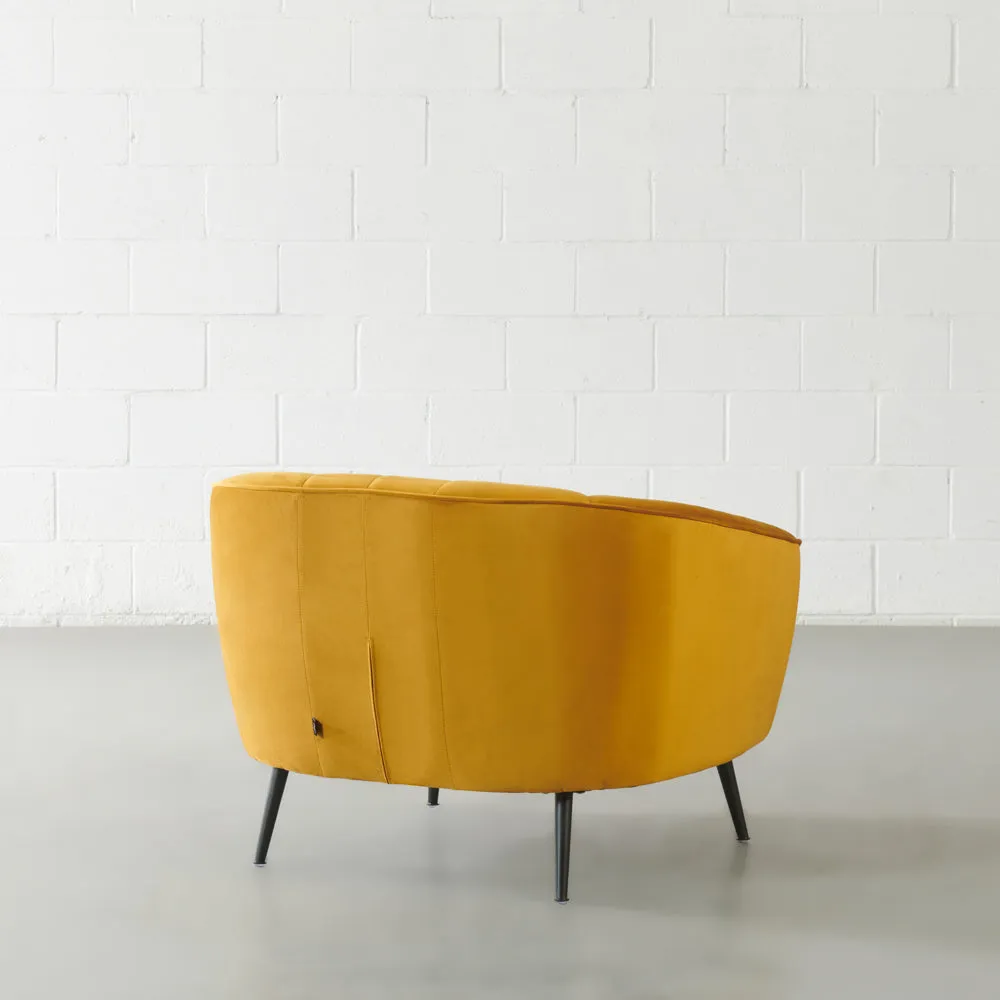 AUDREY - Mustard Velvet Lounge Chair