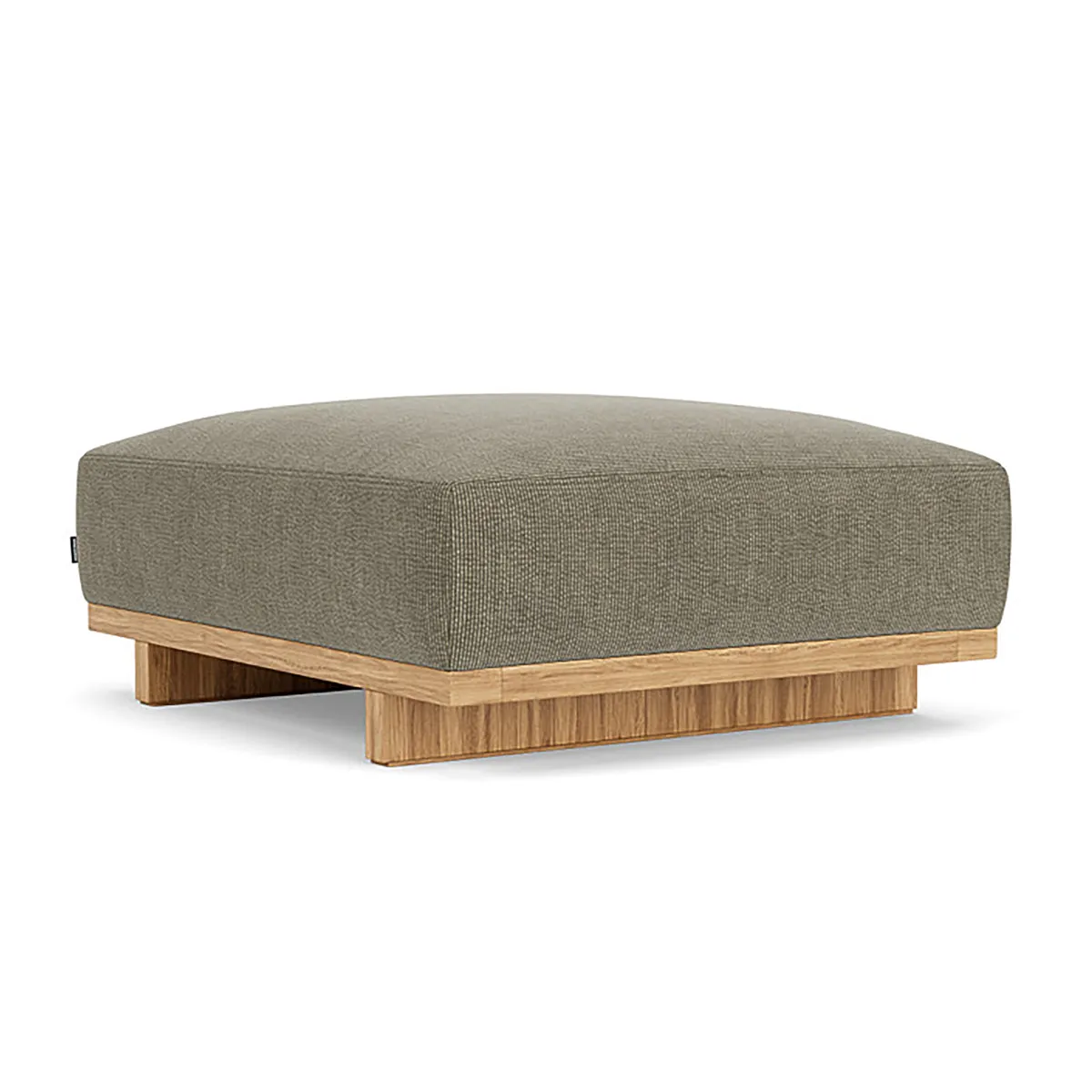 Aya Velvet Ottoman (Oak)