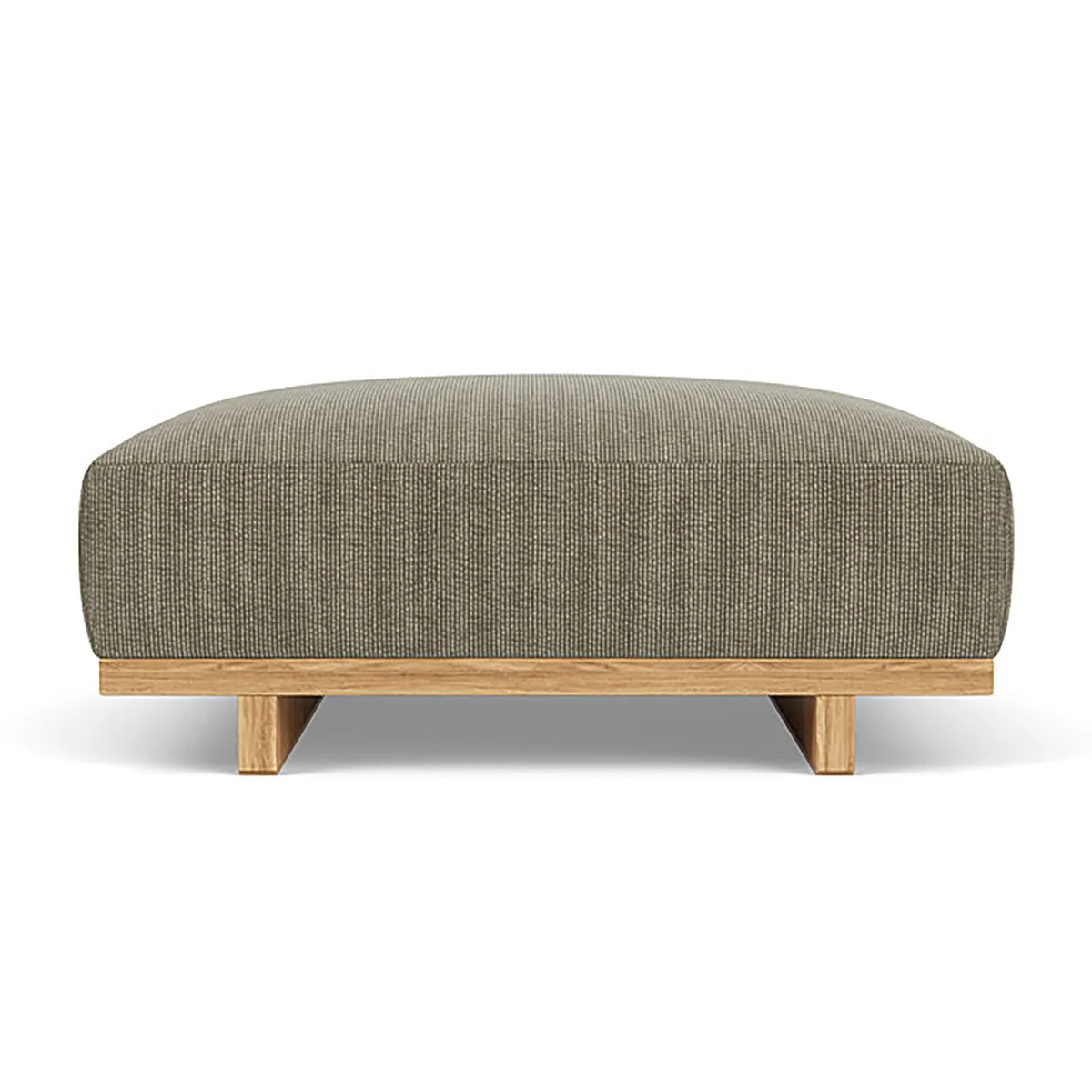 Aya Velvet Ottoman (Oak)