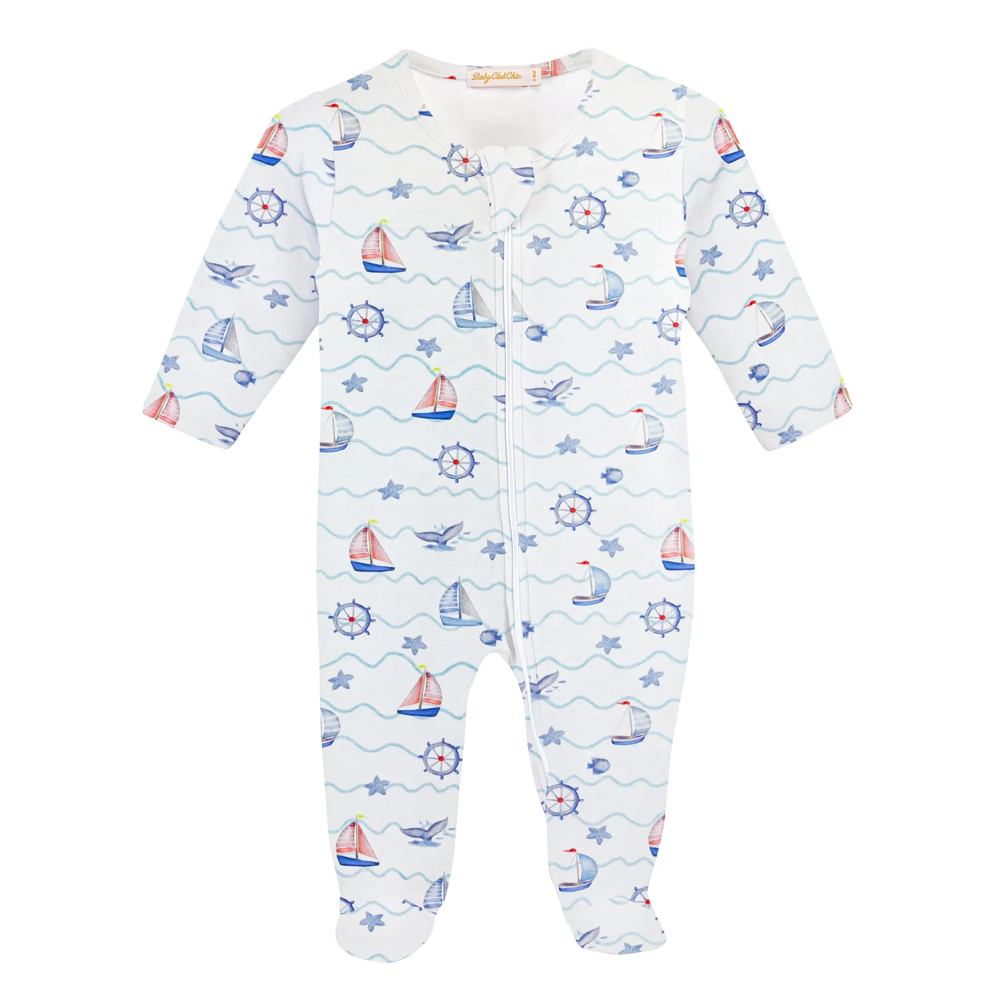 Baby Club Chic Sailor Zipped Footie