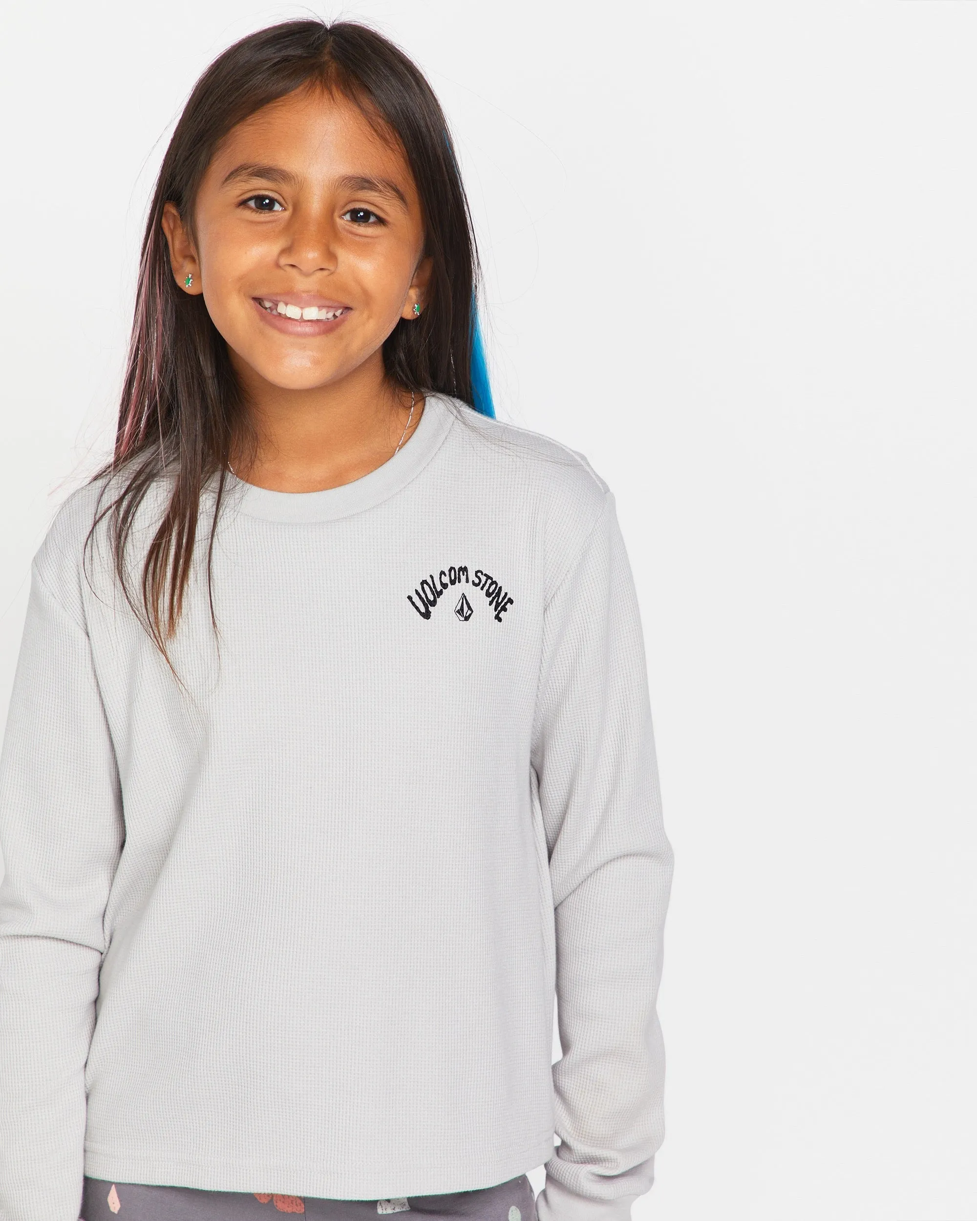 Big Girls Thermality Long Sleeve Shirt - Light Grey