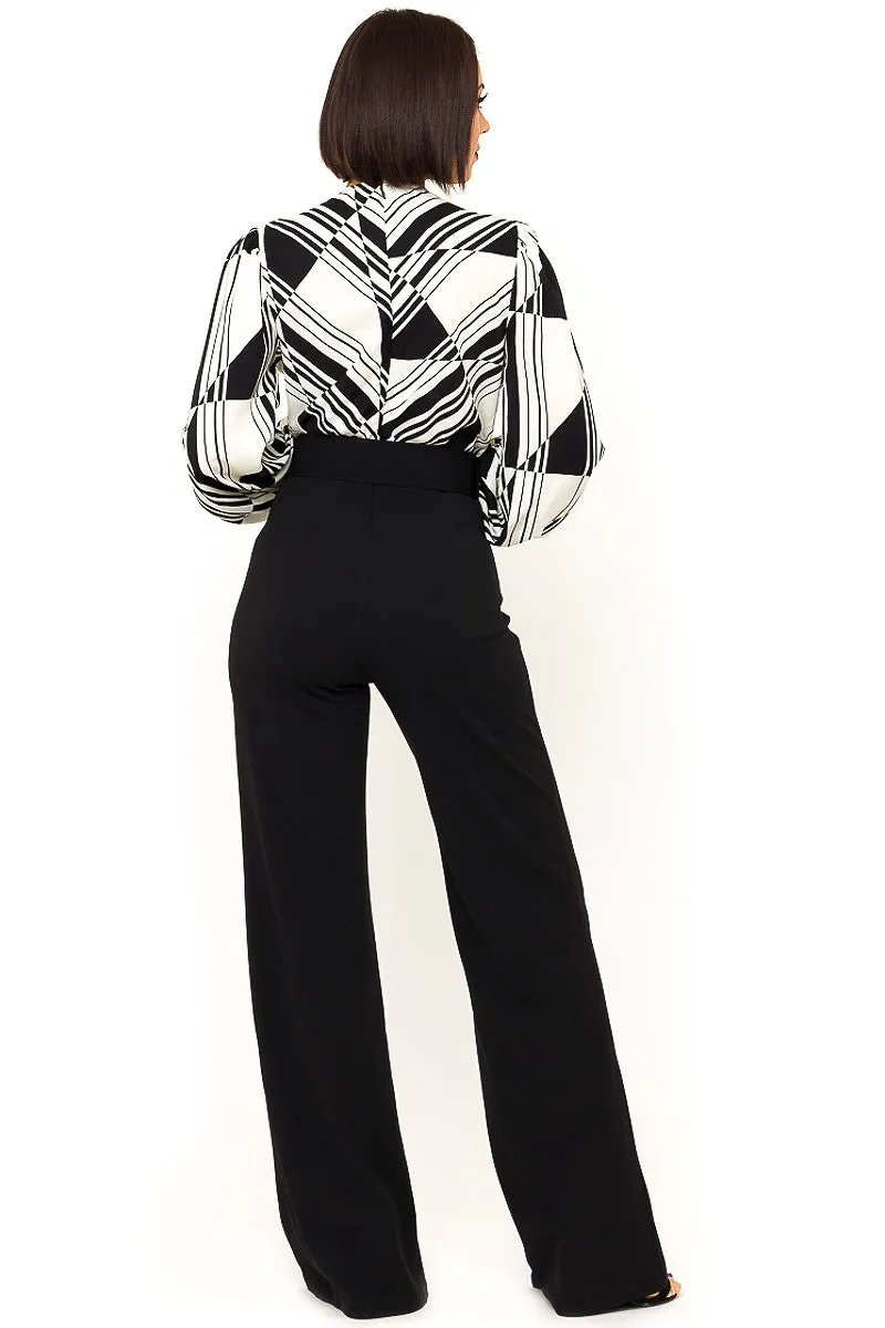 Black and White Jumpsuit | Bella Chic