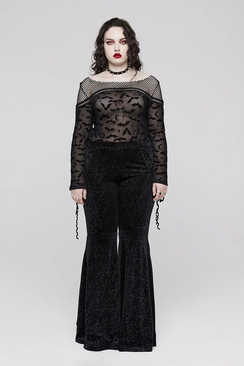 Black Vamp Velvet Flares