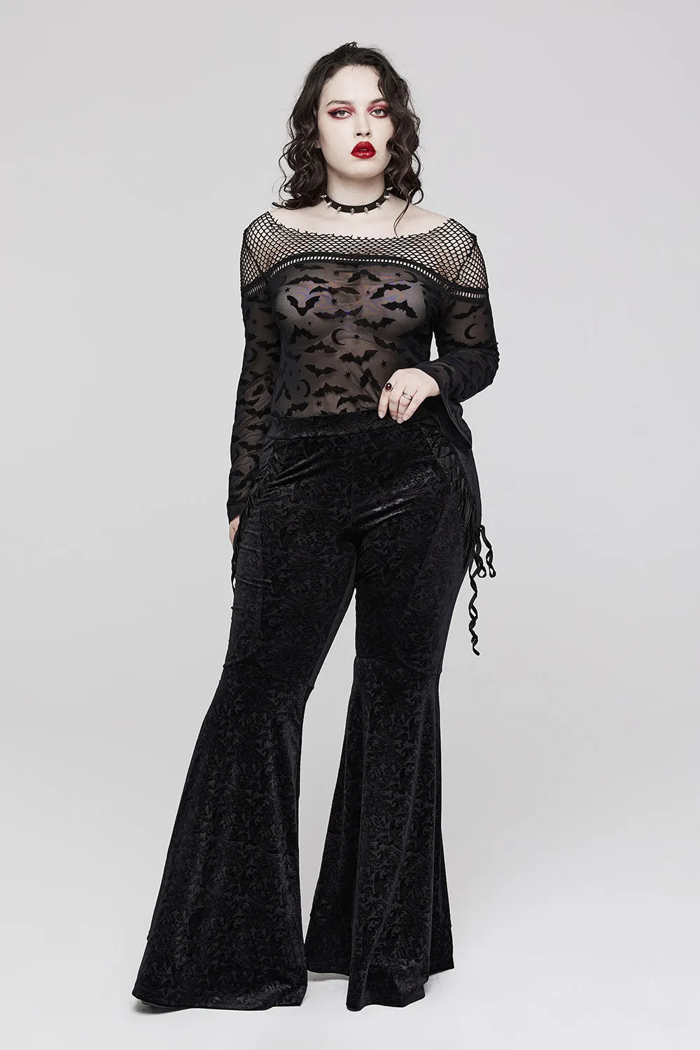 Black Vamp Velvet Flares