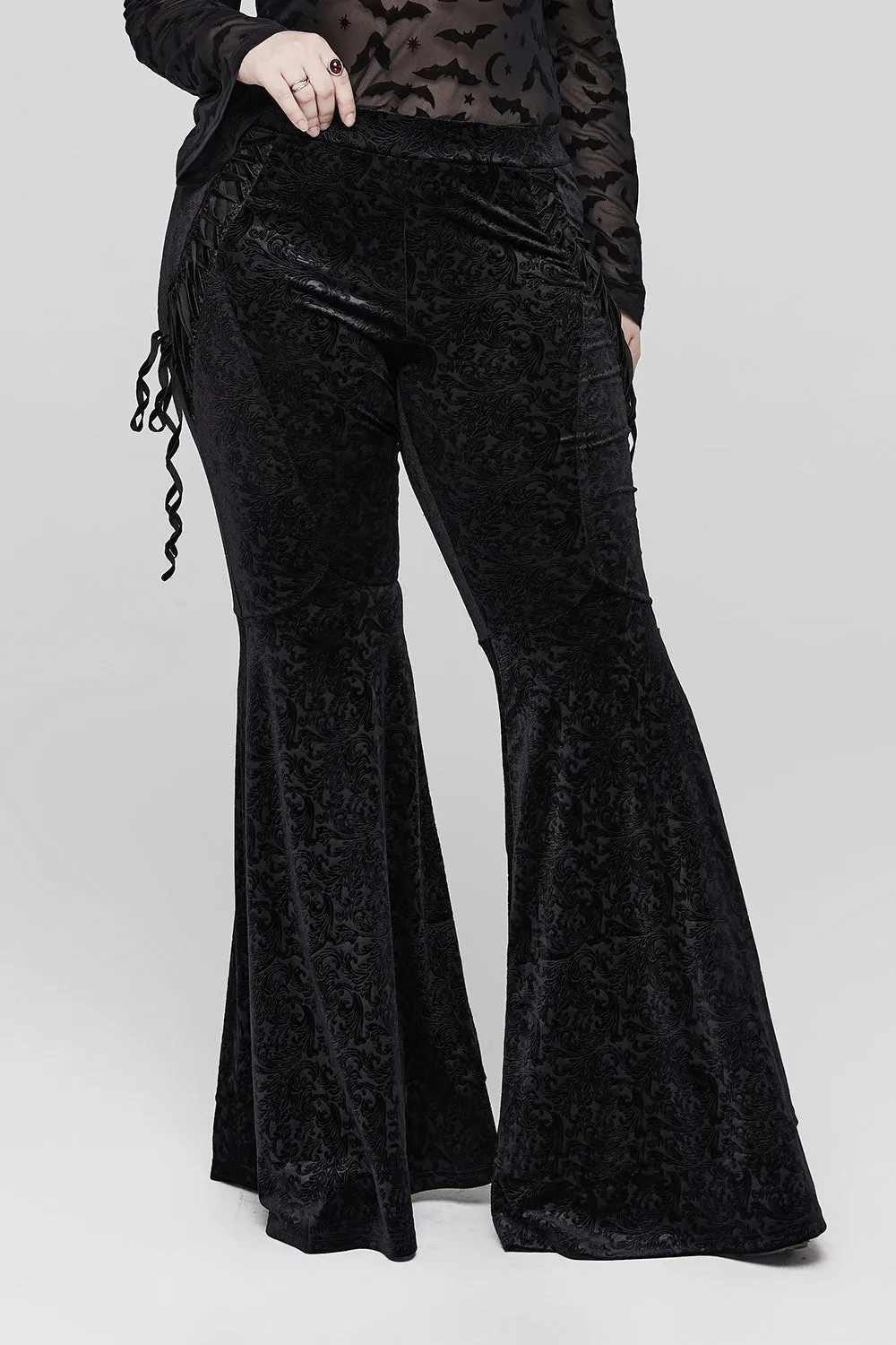 Black Vamp Velvet Flares