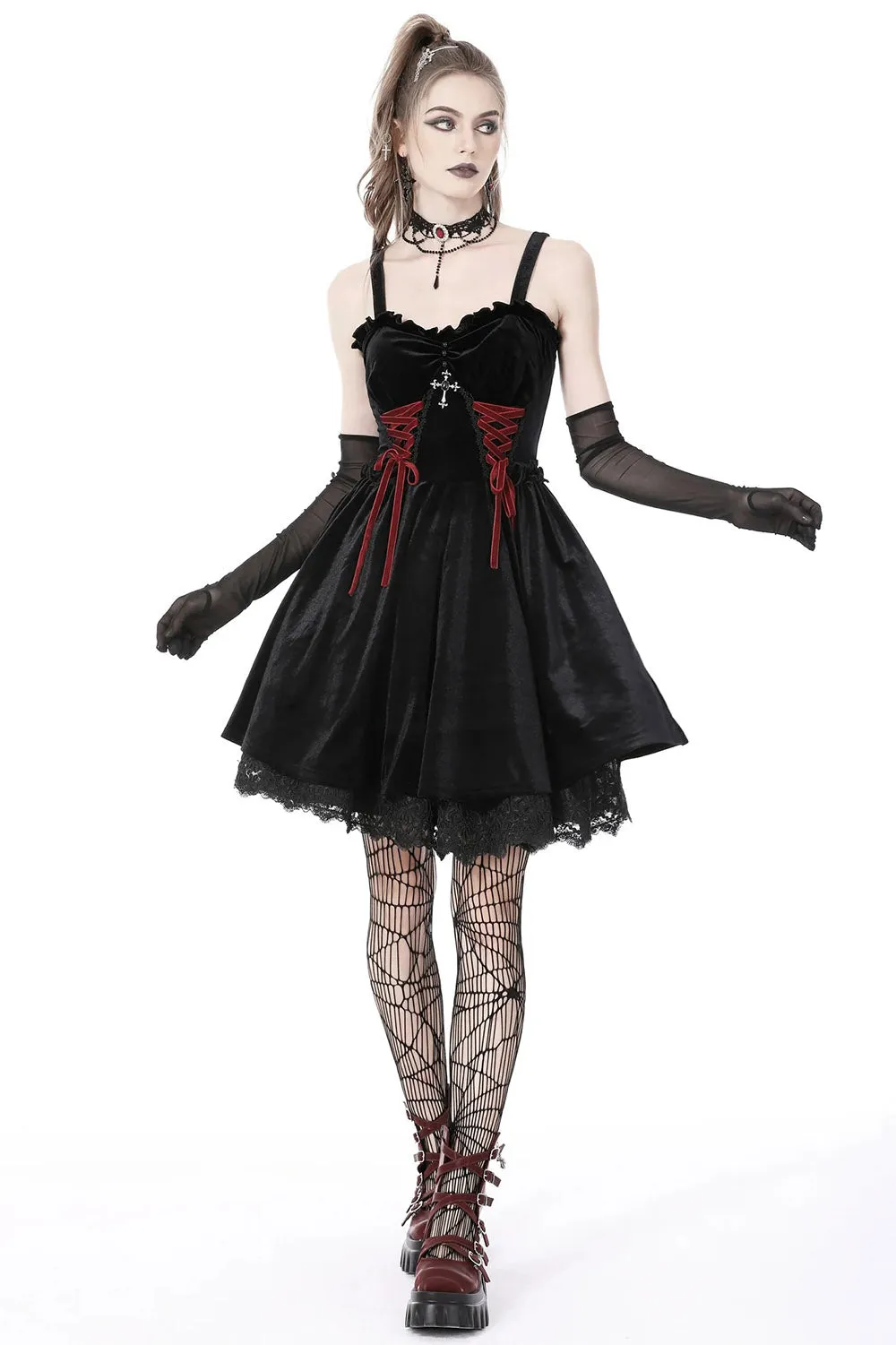 Blackhearted Velvet Dress