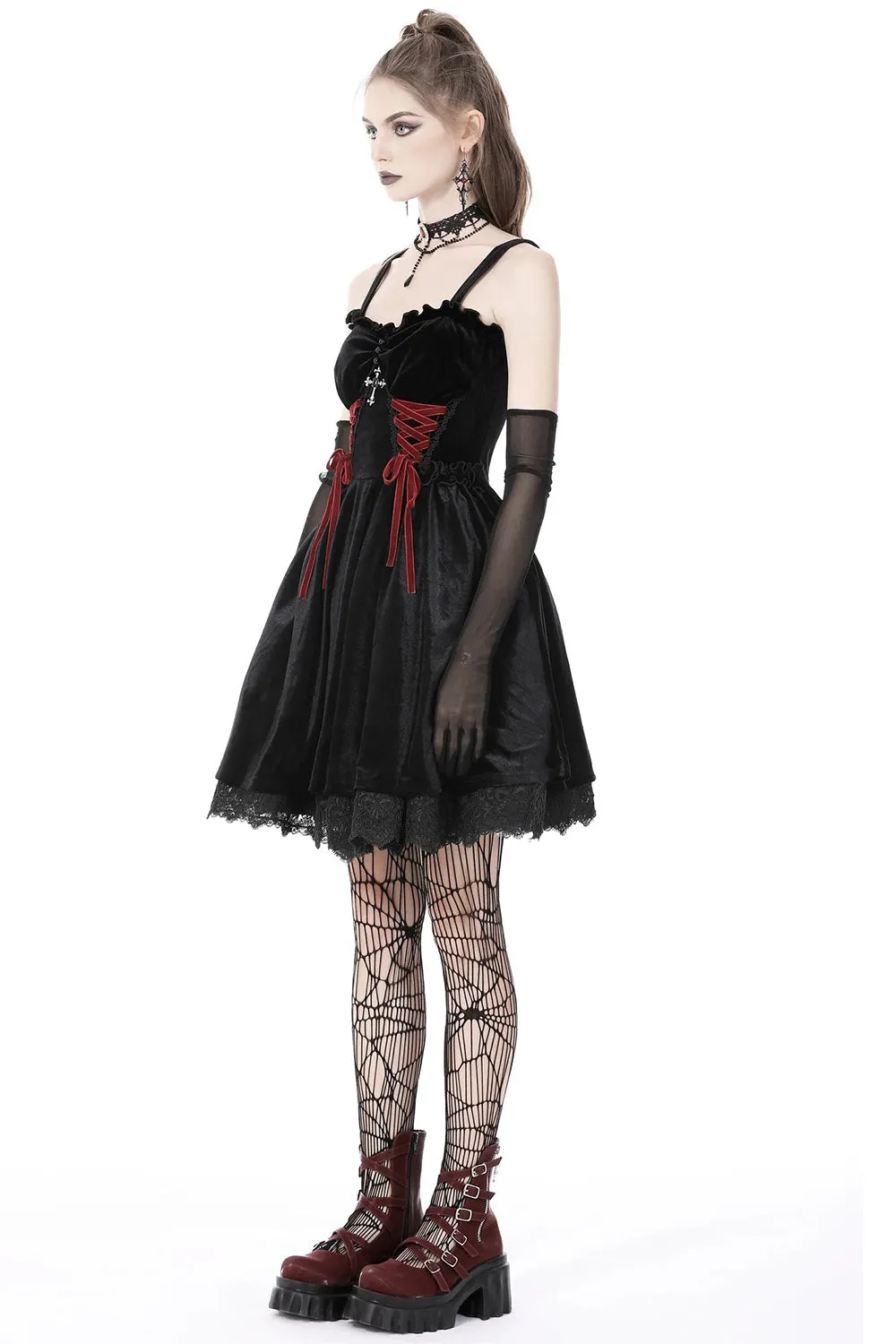 Blackhearted Velvet Dress