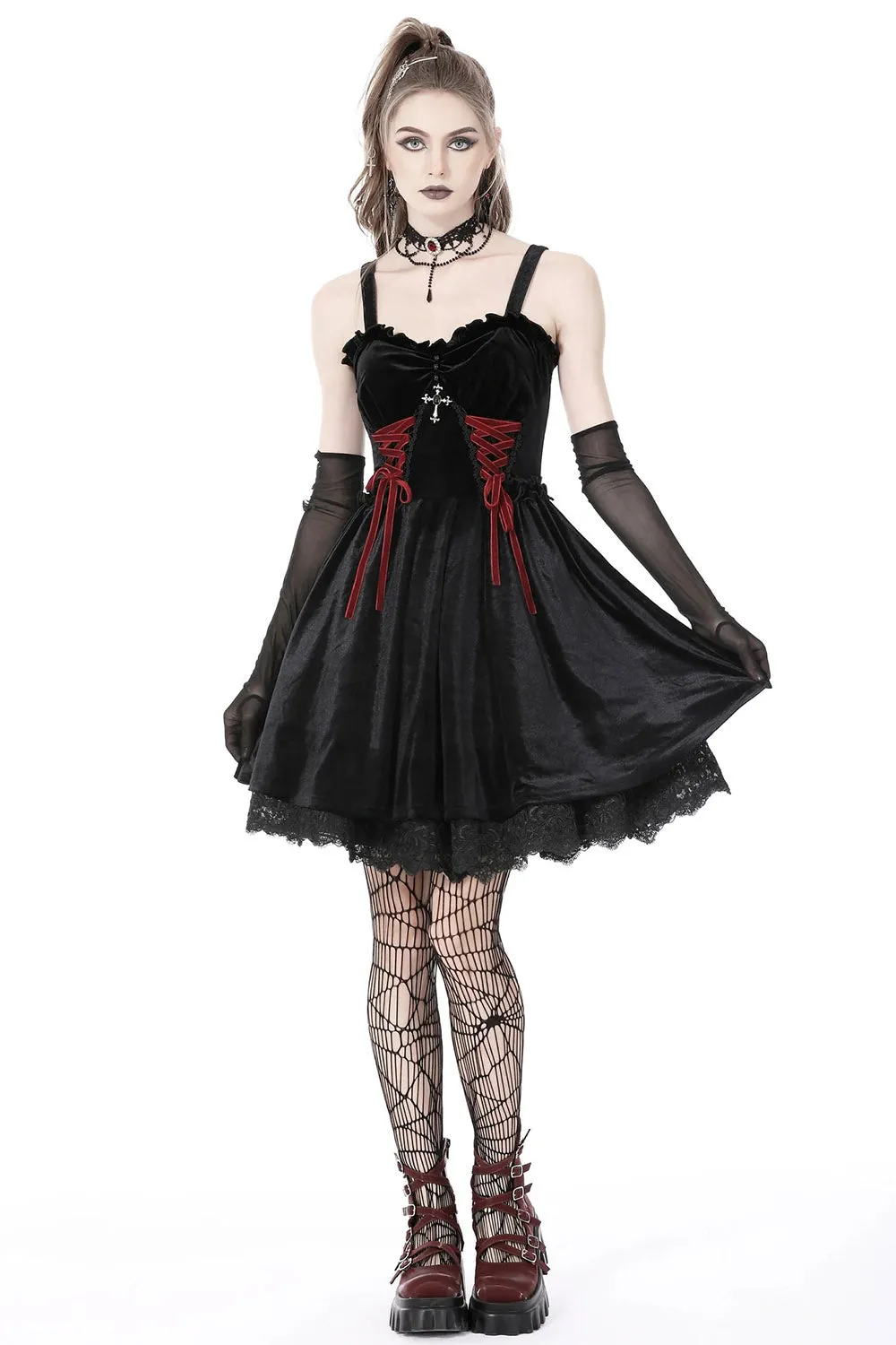 Blackhearted Velvet Dress