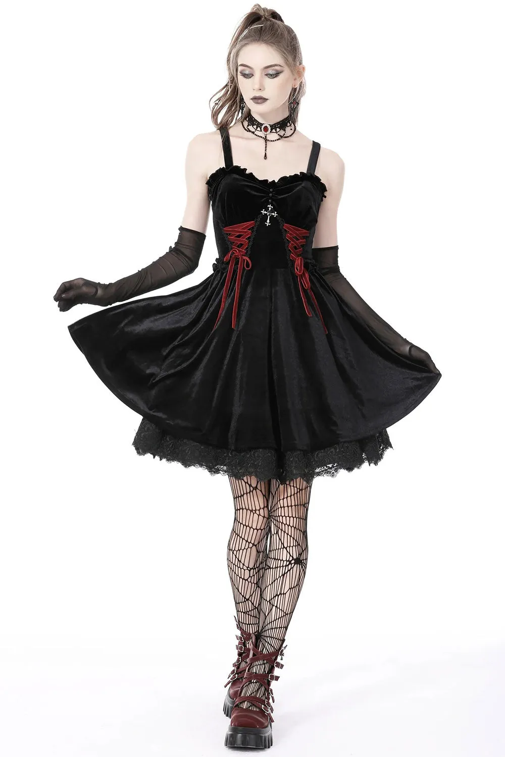 Blackhearted Velvet Dress