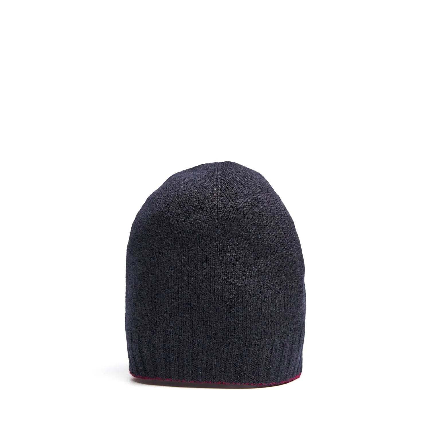 BLUE AND RED BICOLOR BEANIE