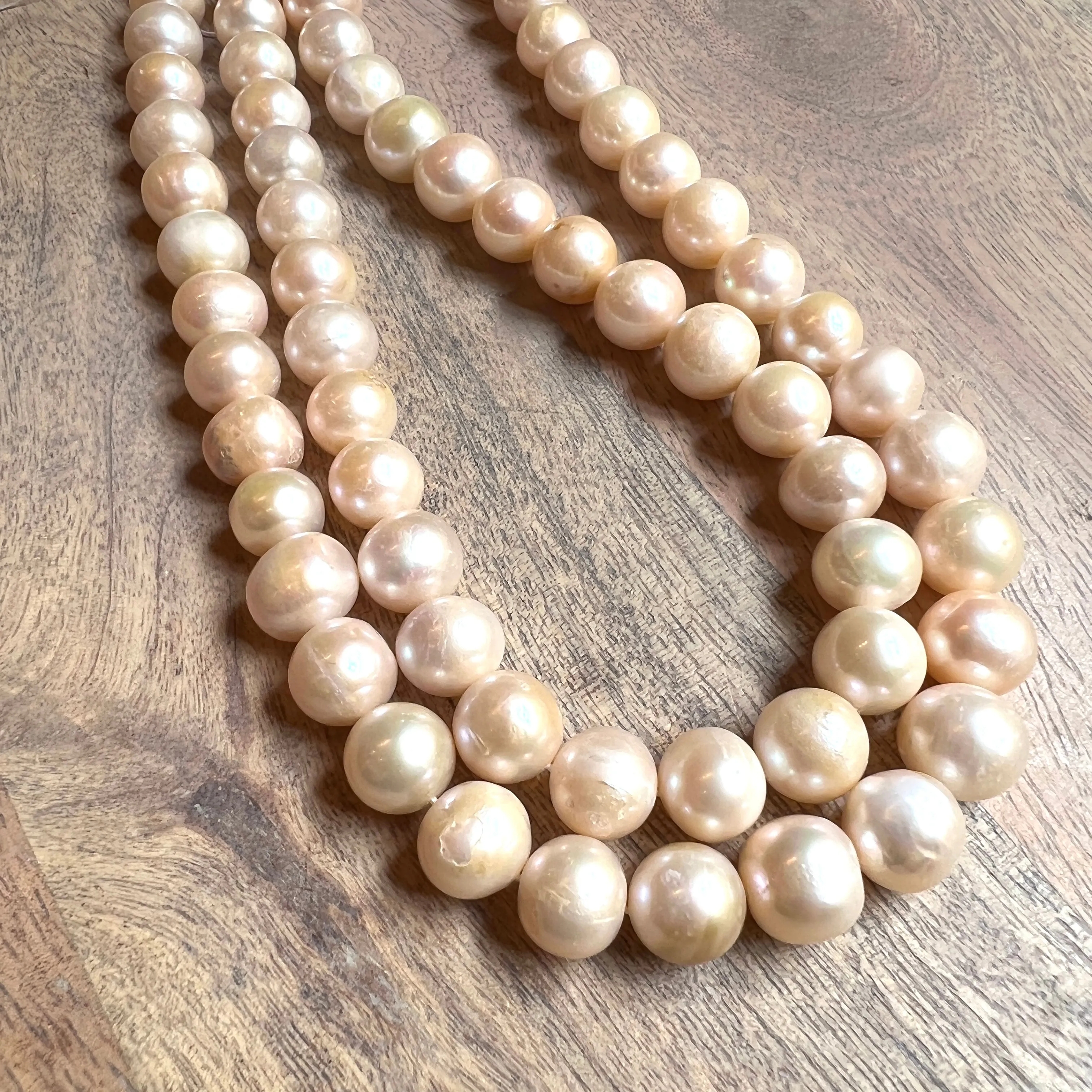 Blush Large Round Pearl Strand