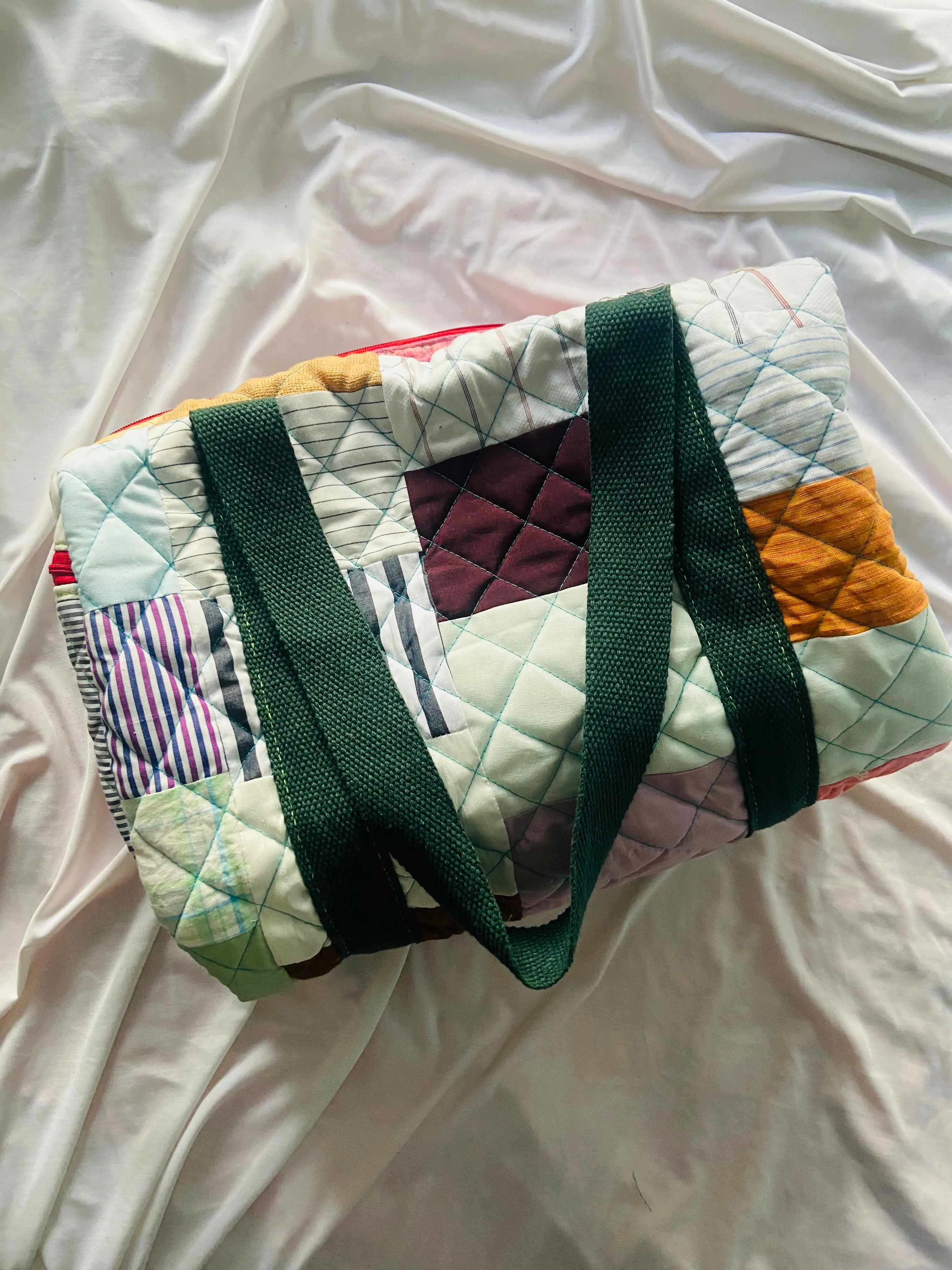 Boho Chic Quilted Duffel Bag