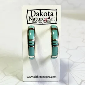 Bright Day Turquoise Hoop Earrings