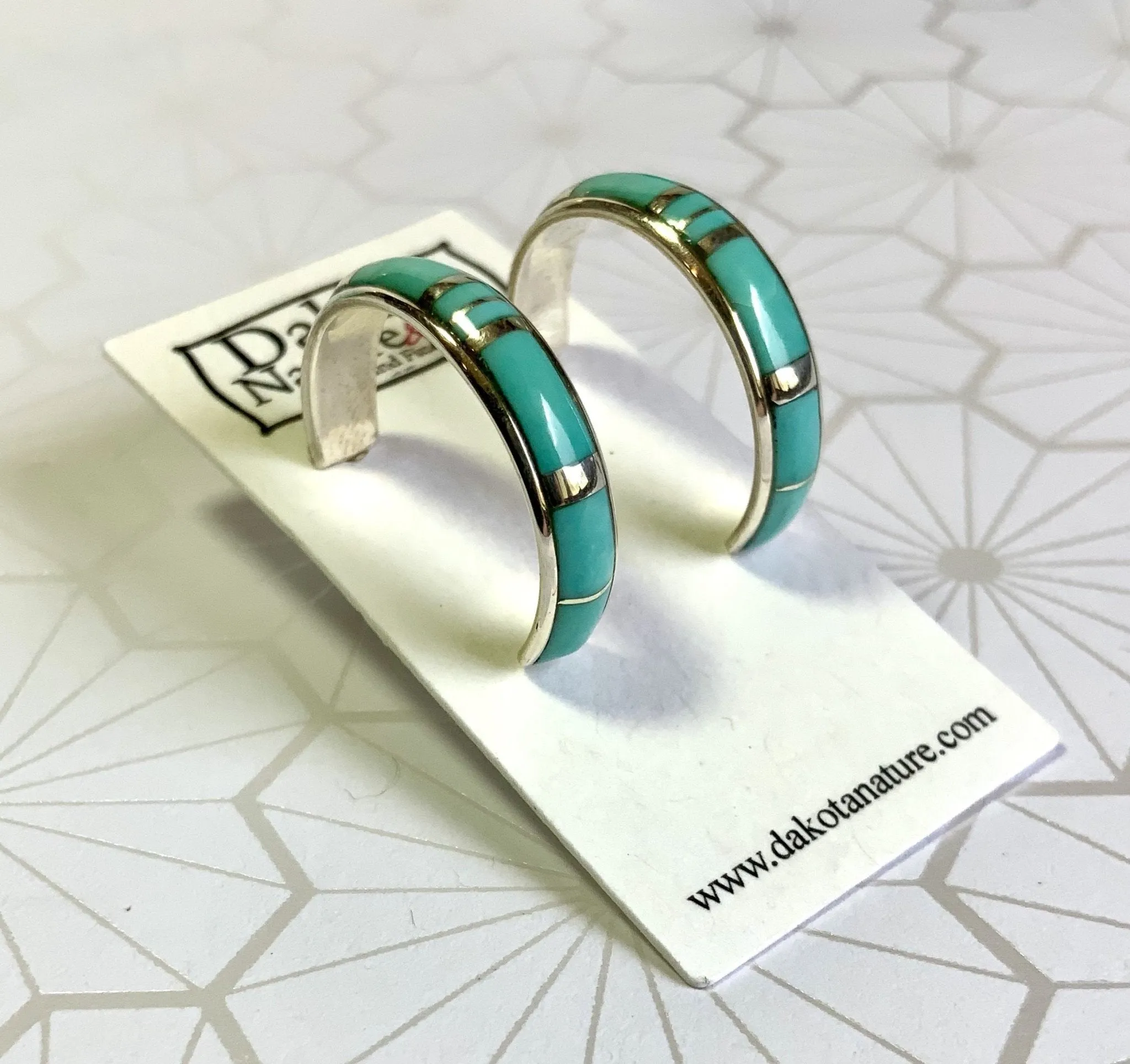 Bright Day Turquoise Hoop Earrings