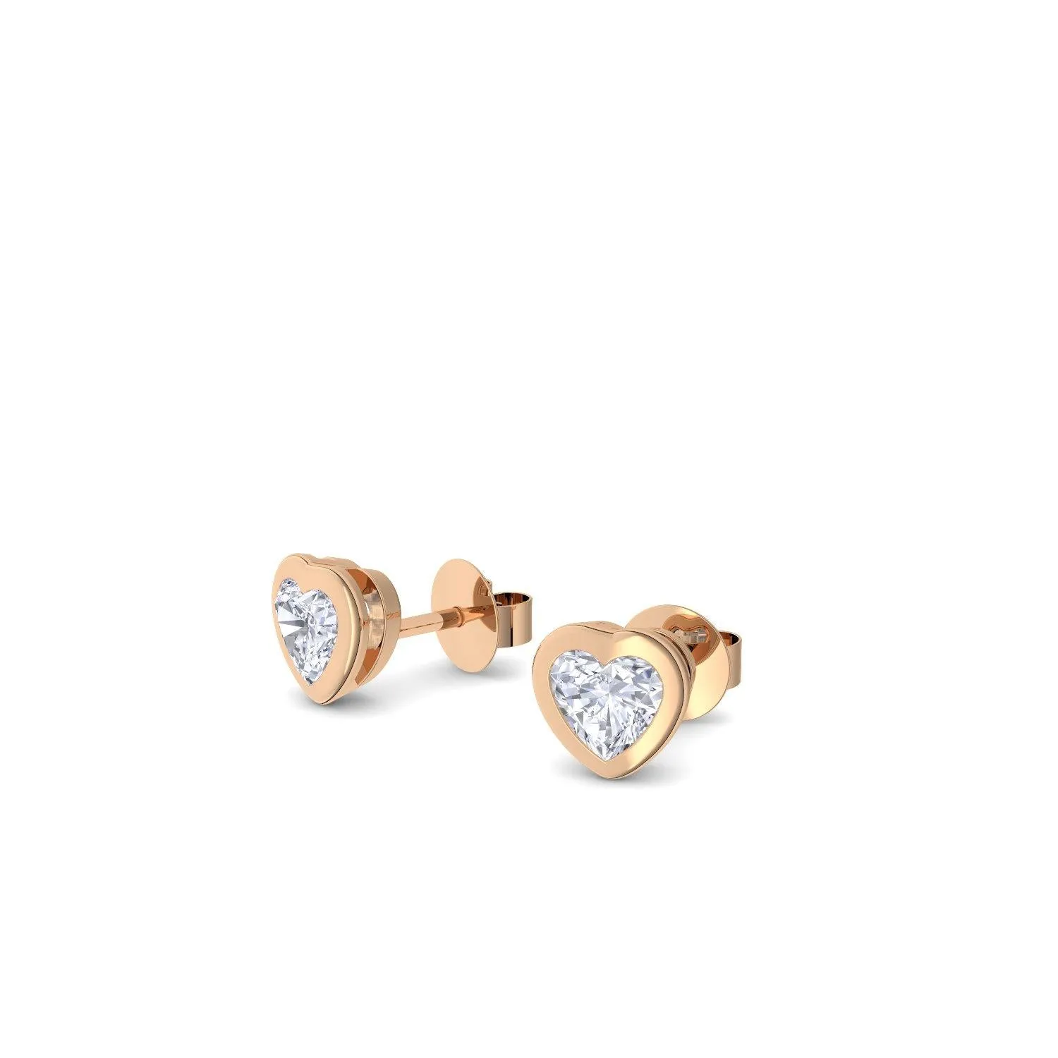 Bright Hearts - Rosegold vergoldet - Zirkonia