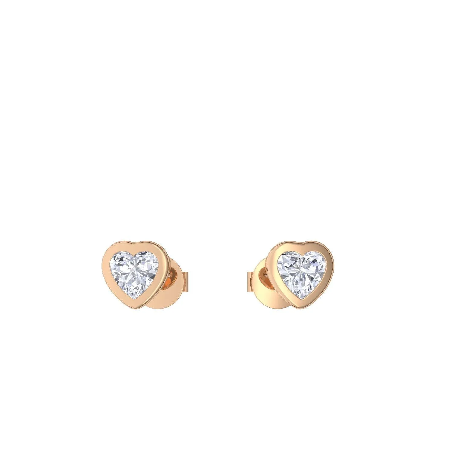 Bright Hearts - Rosegold vergoldet - Zirkonia