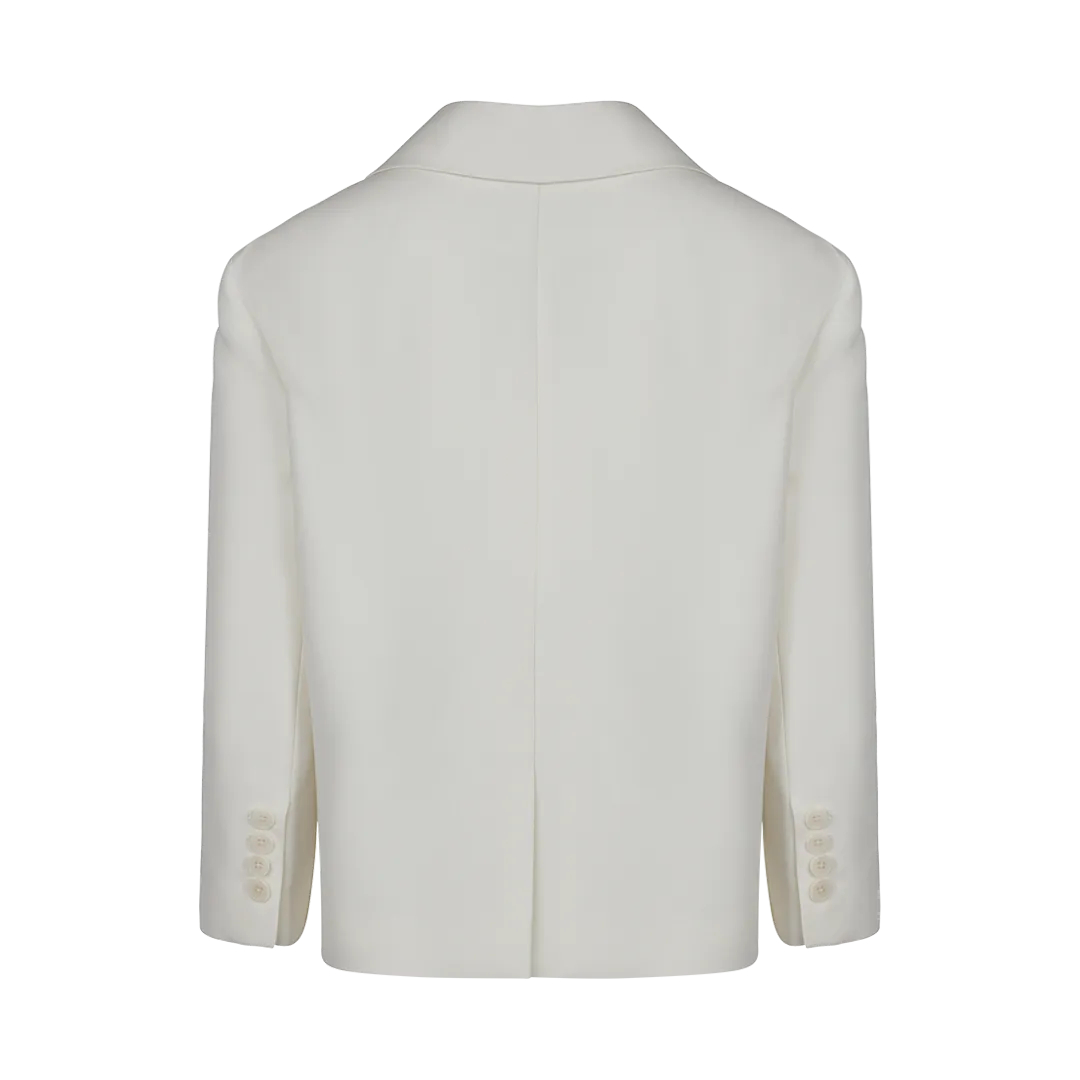 Button-Front Cropped Jacket