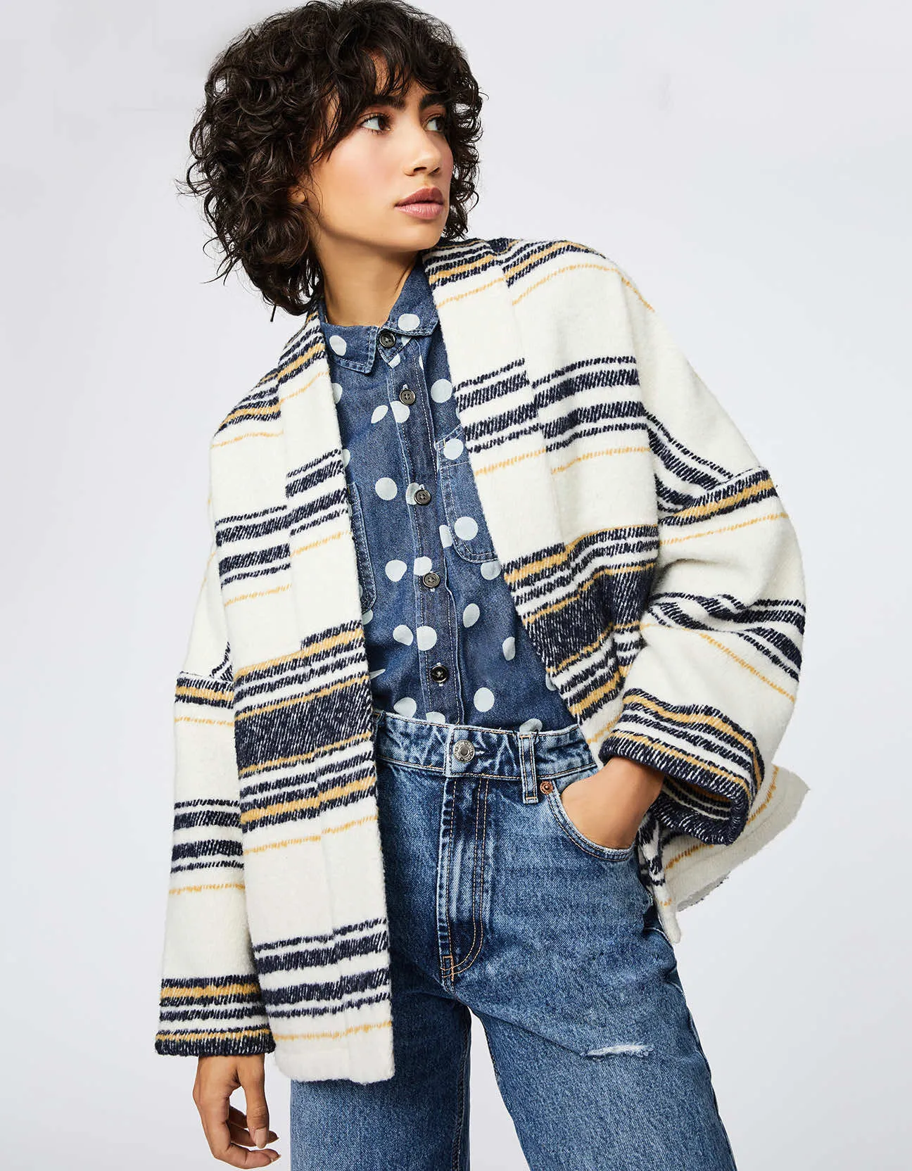 CABIN STRIPE BLANKET JACKET