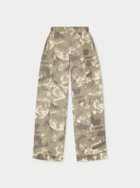 CAMO PRINT RELAXED CARGOS - BEIGE