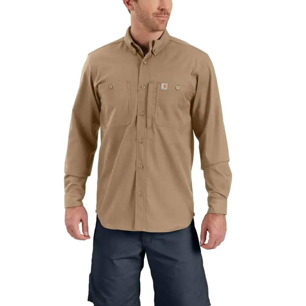 Carhartt 102538 Rugged Professional Series Relaxed Fit Canvas Long Sleeve Shirt