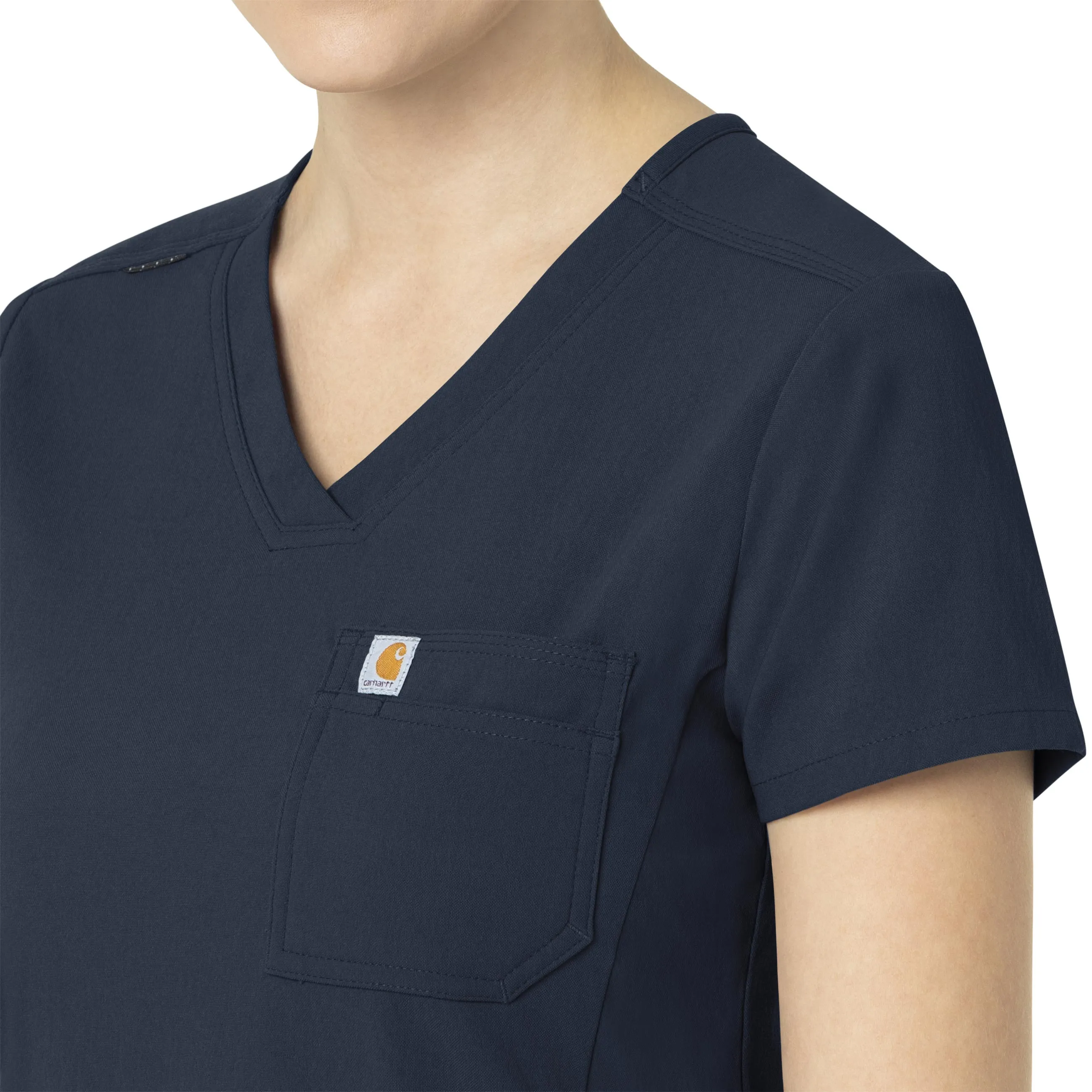 Carhartt Rugged Flex Peak Women's Tuck-In Scrub Top - Navy