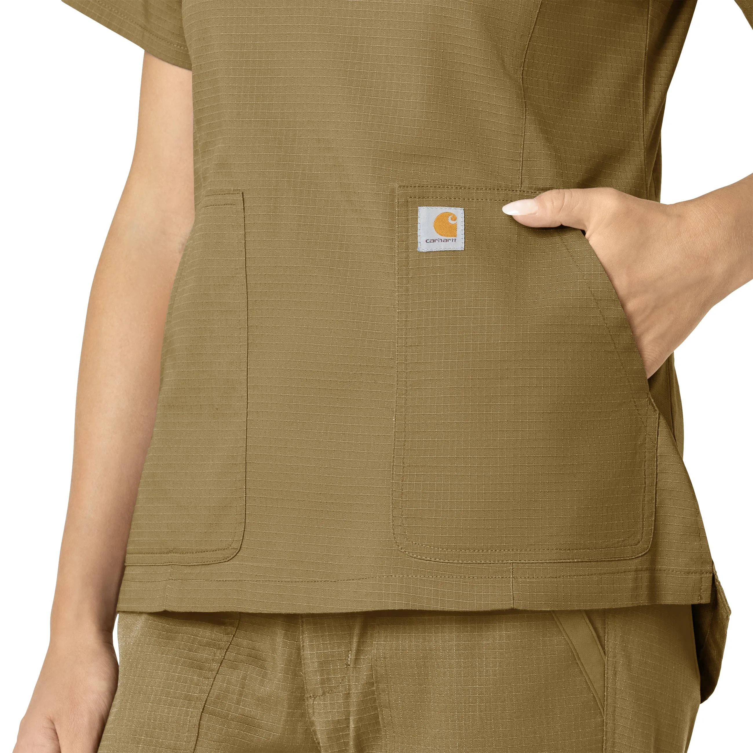 Carhartt Rugged Flex Ripstop Women's V-Neck Scrub Top - Dijon