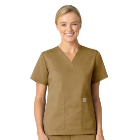 Carhartt Rugged Flex Ripstop Women's V-Neck Scrub Top - Dijon