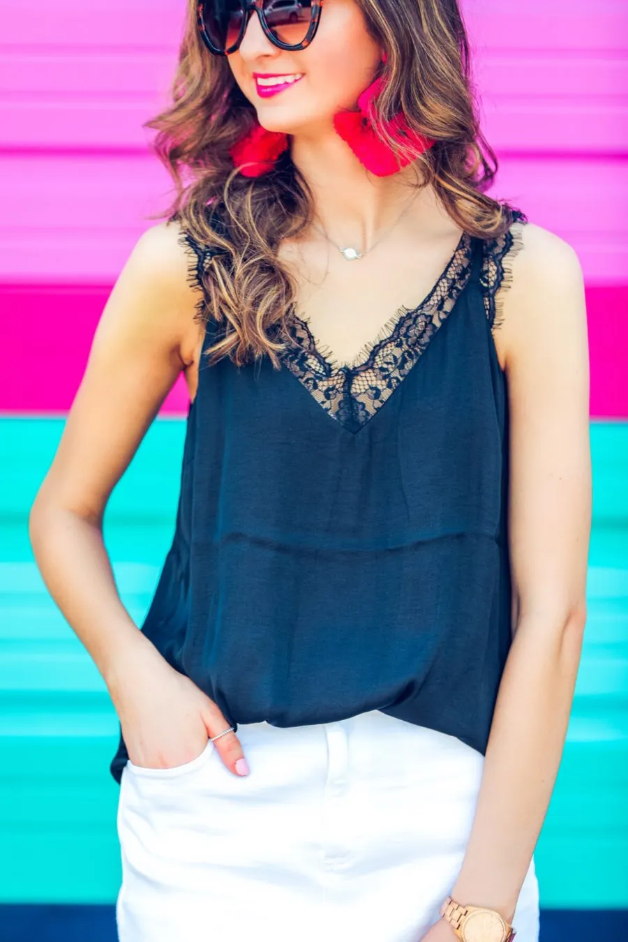 Carmen Chic Woven Lace Cami