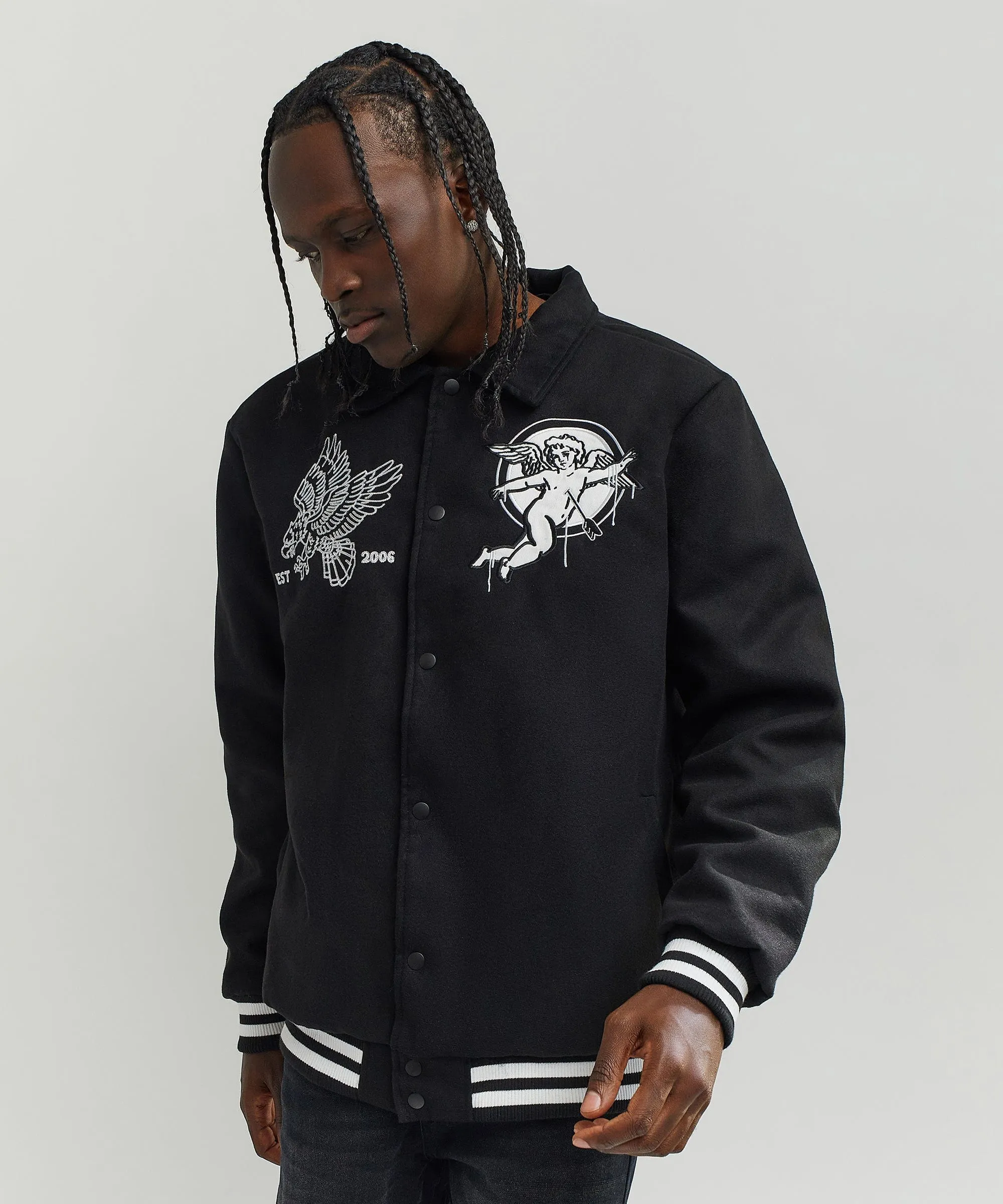 Cherub Varsity Jacket - Black