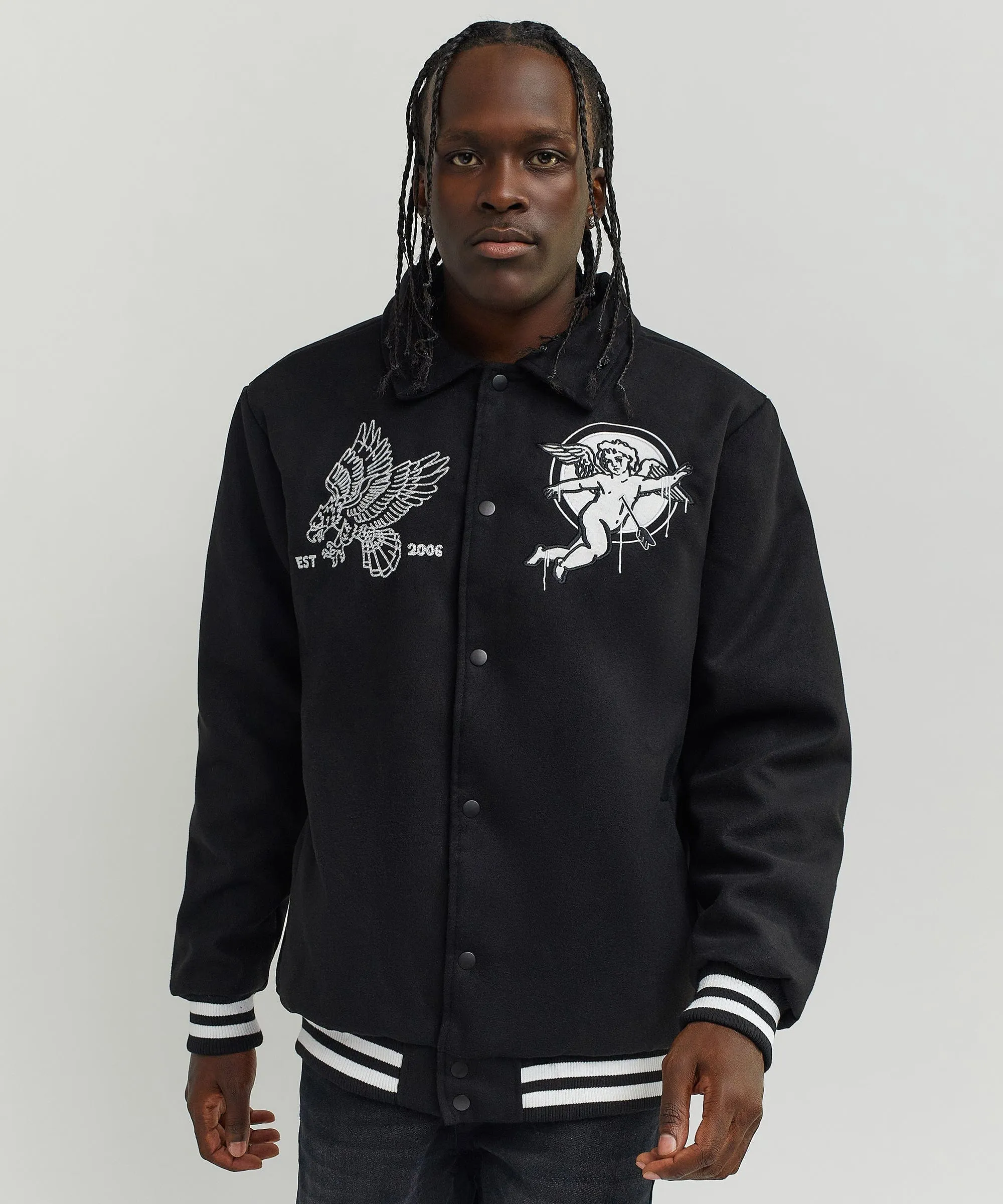 Cherub Varsity Jacket - Black