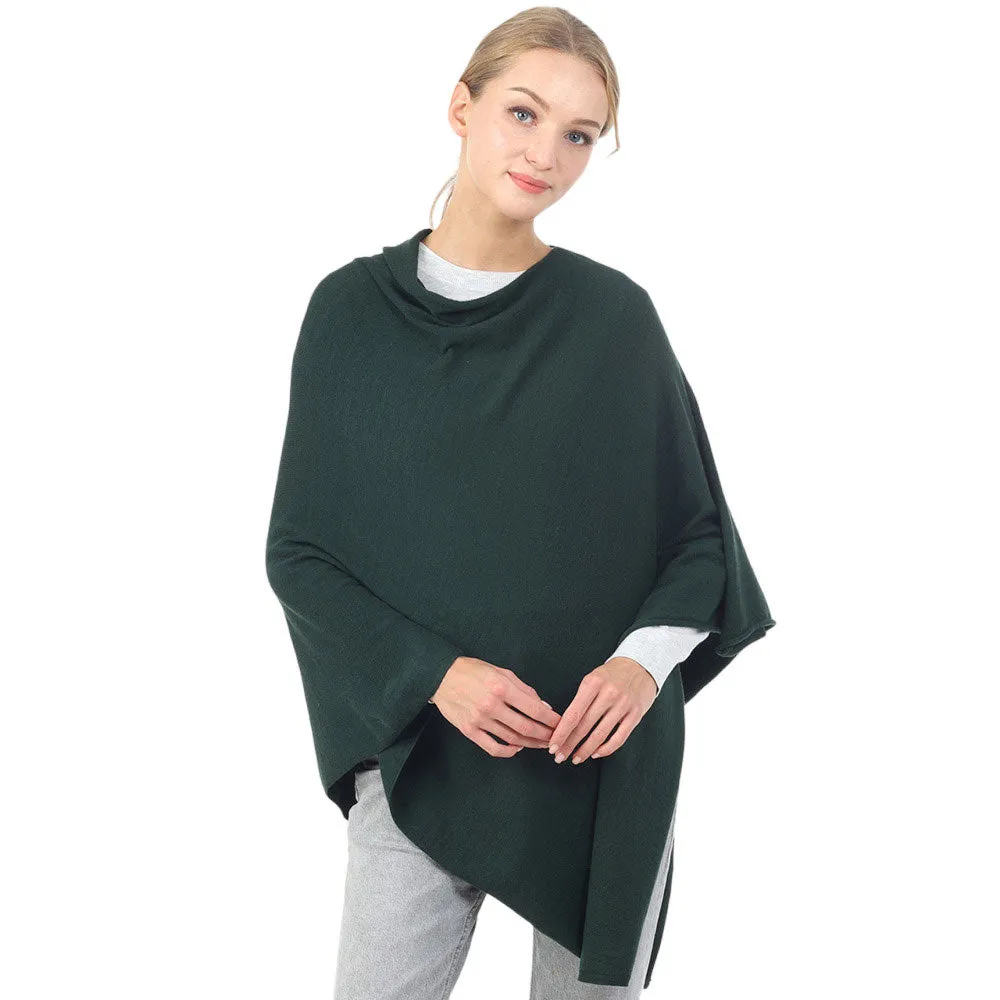 Chic Solid Poncho