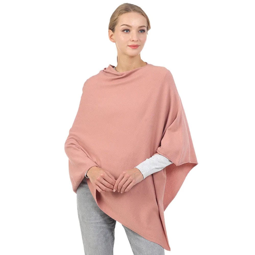 Chic Solid Poncho