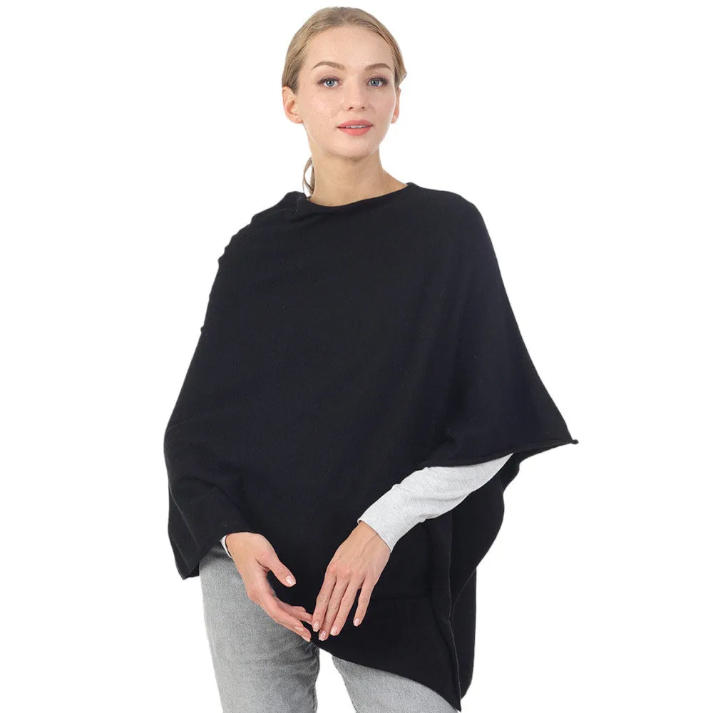 Chic Solid Poncho